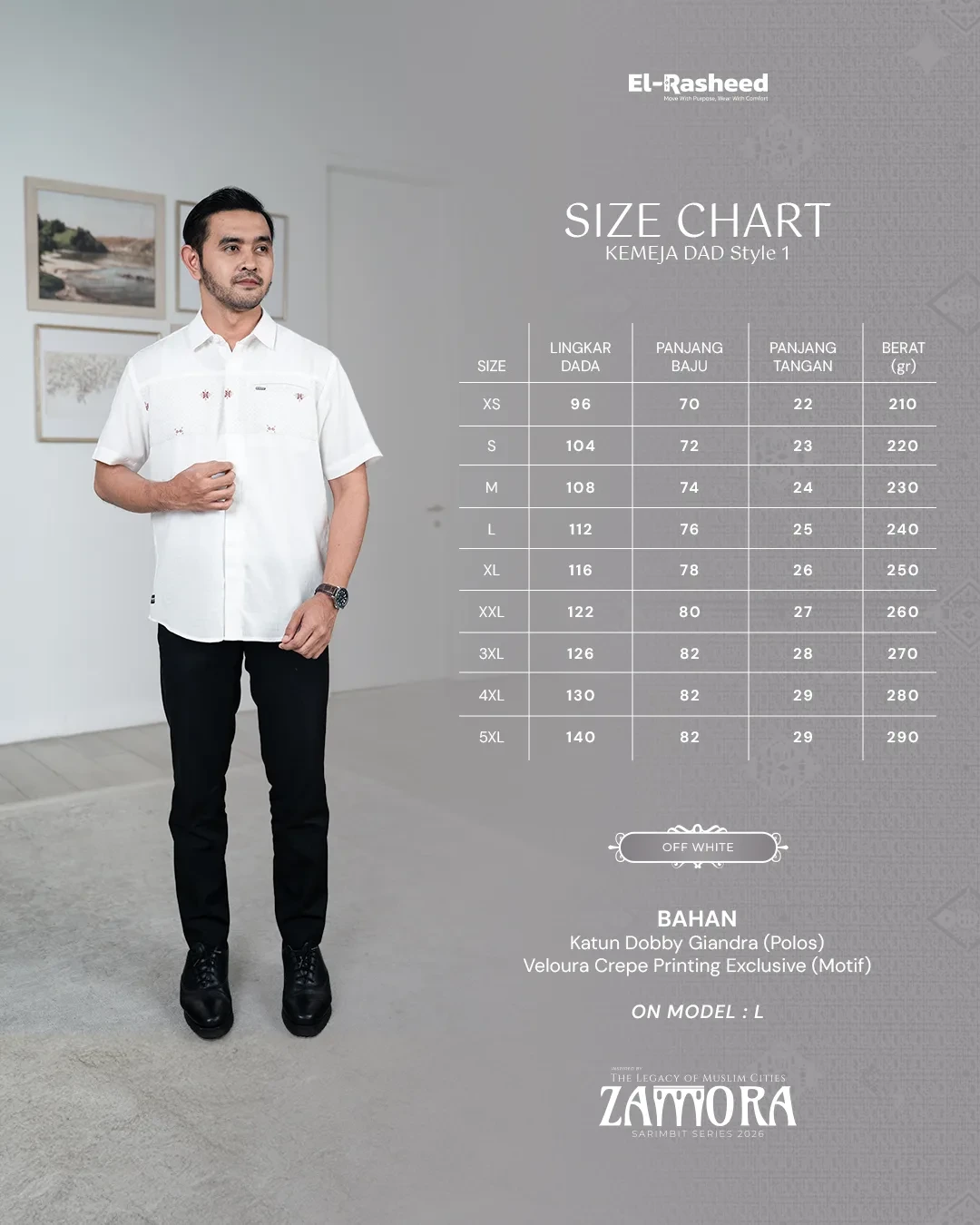 Yasmeera - KEMEJA ZAMORA LENGAN PENDEK DEWASA GRADE B thumb 30