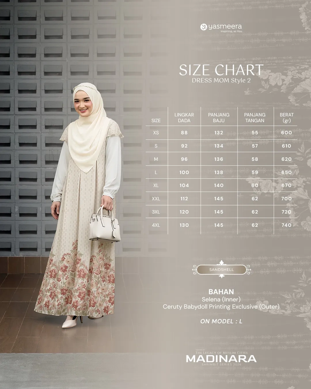 Yasmeera - MADINARA SERIES - SANDSHELL thumb 15