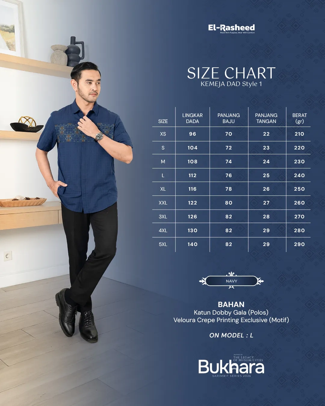 Yasmeera - BUKHARA SERIES - NAVY thumb 40