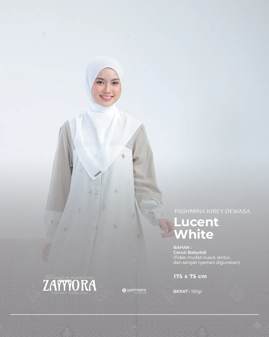 Yasmeera - KHIMAR & PASHMINA SARIMBIT 2026 (ZAMORA) thumb 12