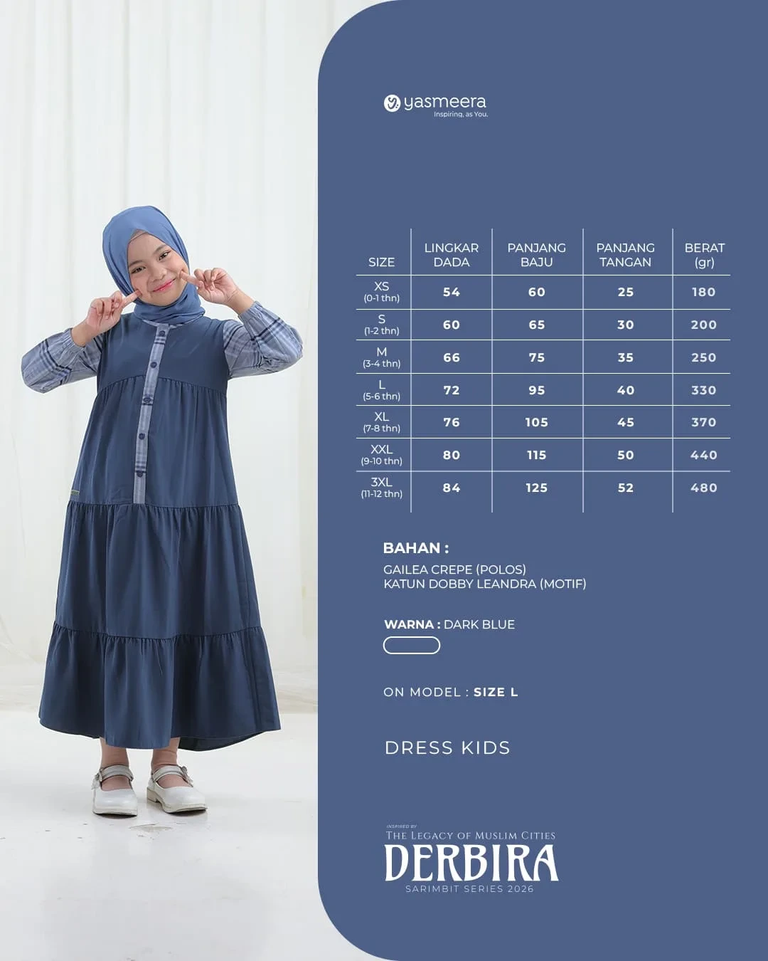 Yasmeera - DERBIRA SERIES - DARK BLUE thumb 40