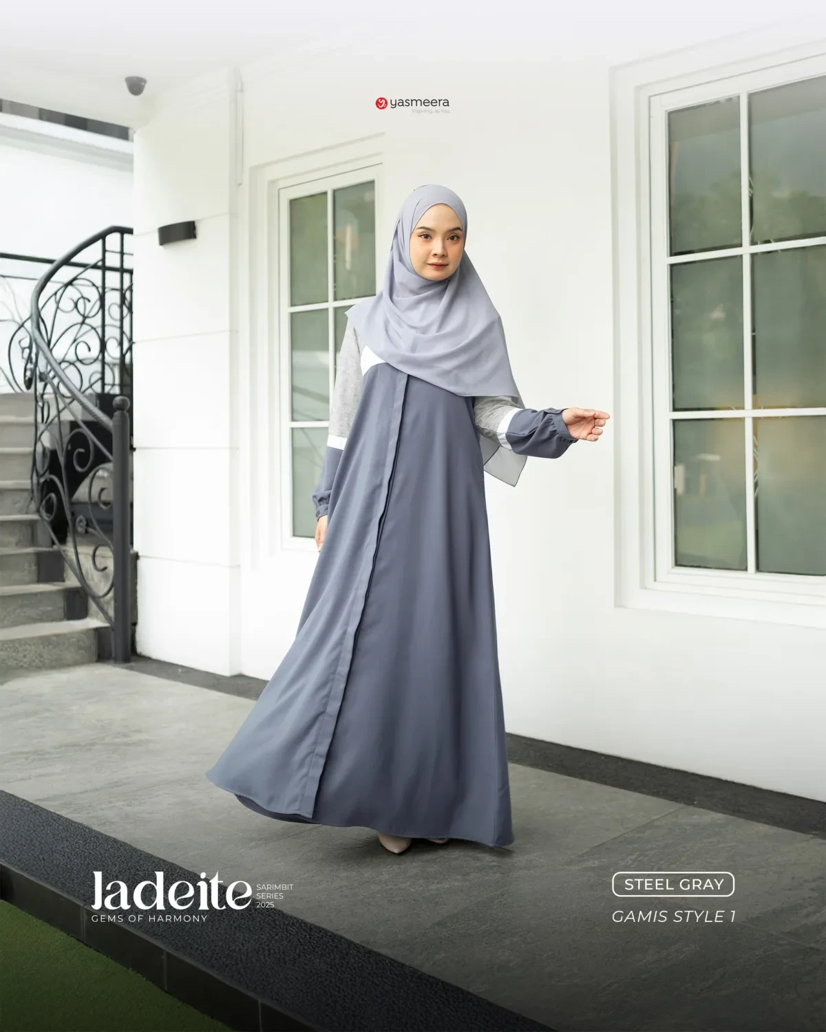 Yasmeera - SARIMBIT 2025 JADEITE SERIES WARNA STEEL GRAY thumb 7