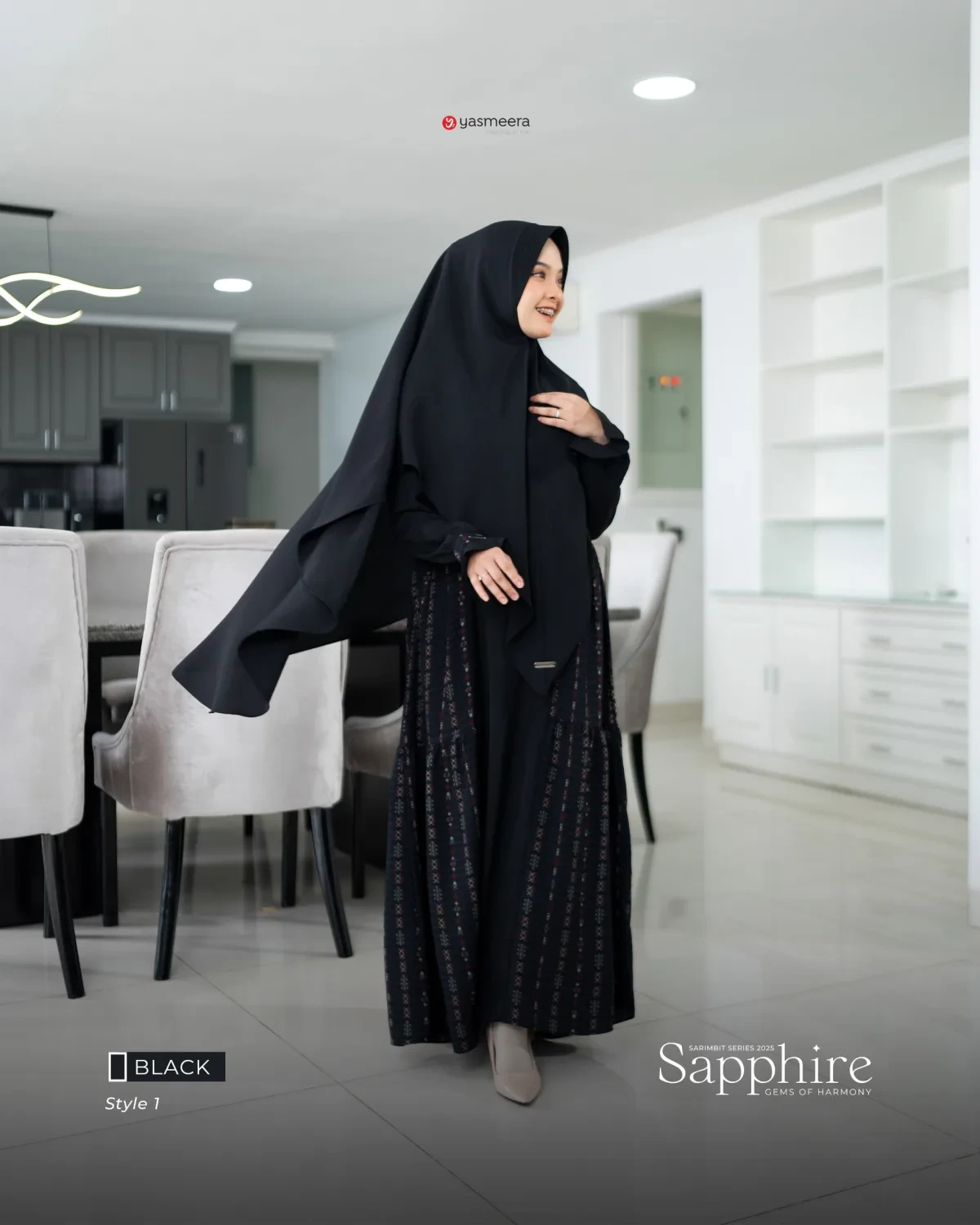 Yasmeera - SARIMBIT 2025 SAPPHIRE SERIES WARNA BLACK thumb 6
