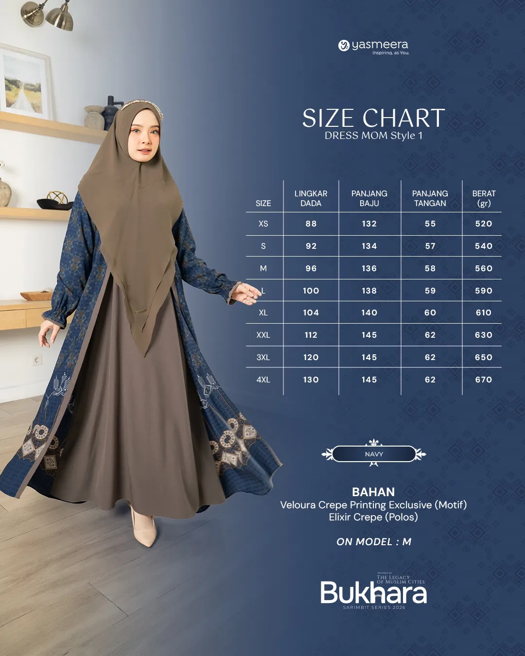 Yasmeera - BUKHARA SERIES - NAVY thumb 16
