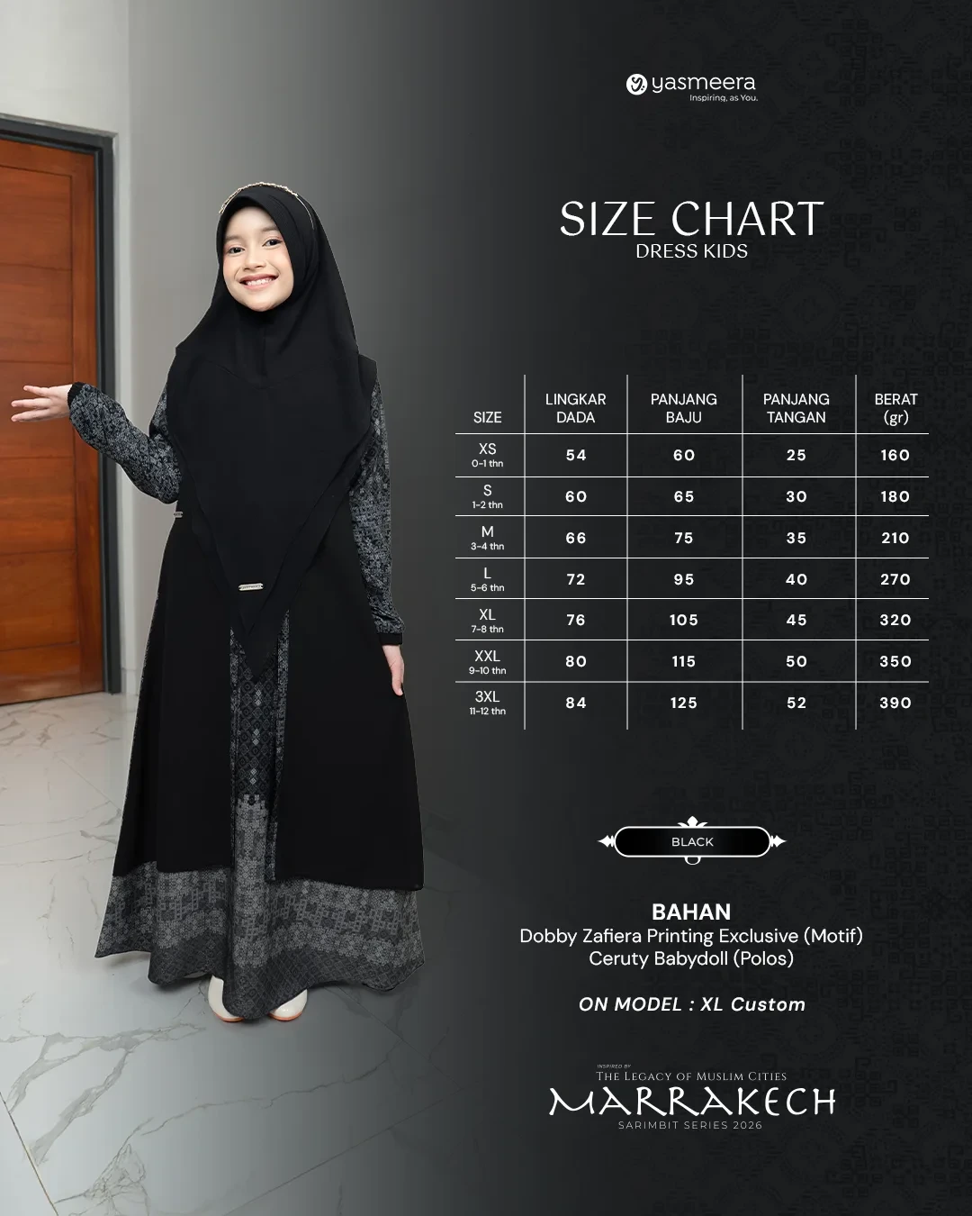 Yasmeera - MARRAKECH SERIES - BLACK