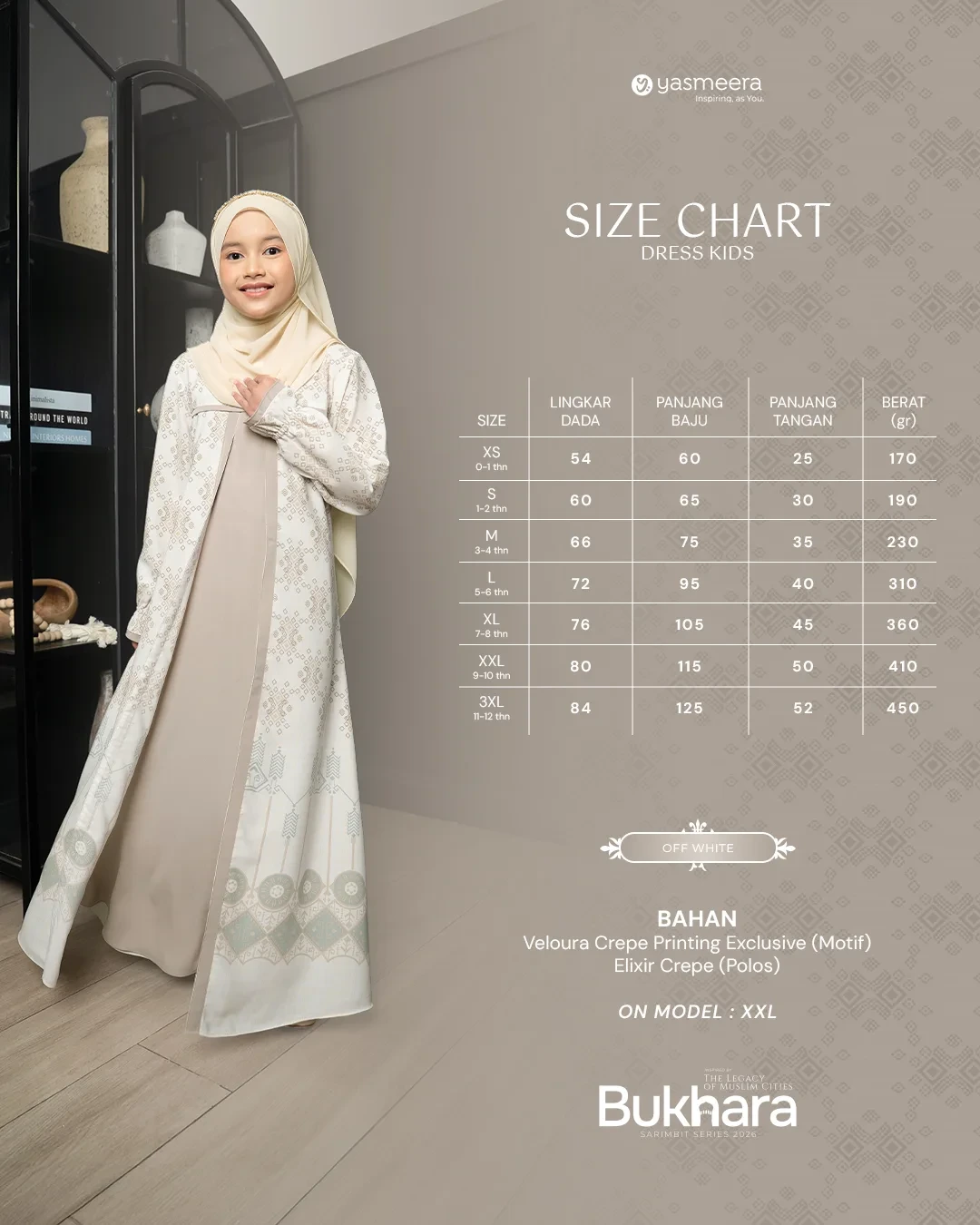 Yasmeera - GAMIS BUKHARA ANAK GRADE B thumb 50