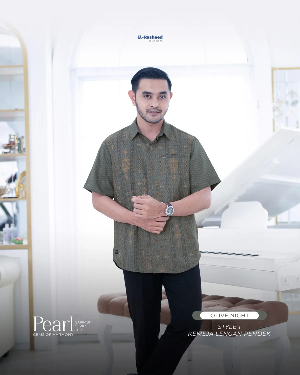 Yasmeera - SARIMBIT 2025 PEARL SERIES WARNA OLIVE NIGHT thumb 3