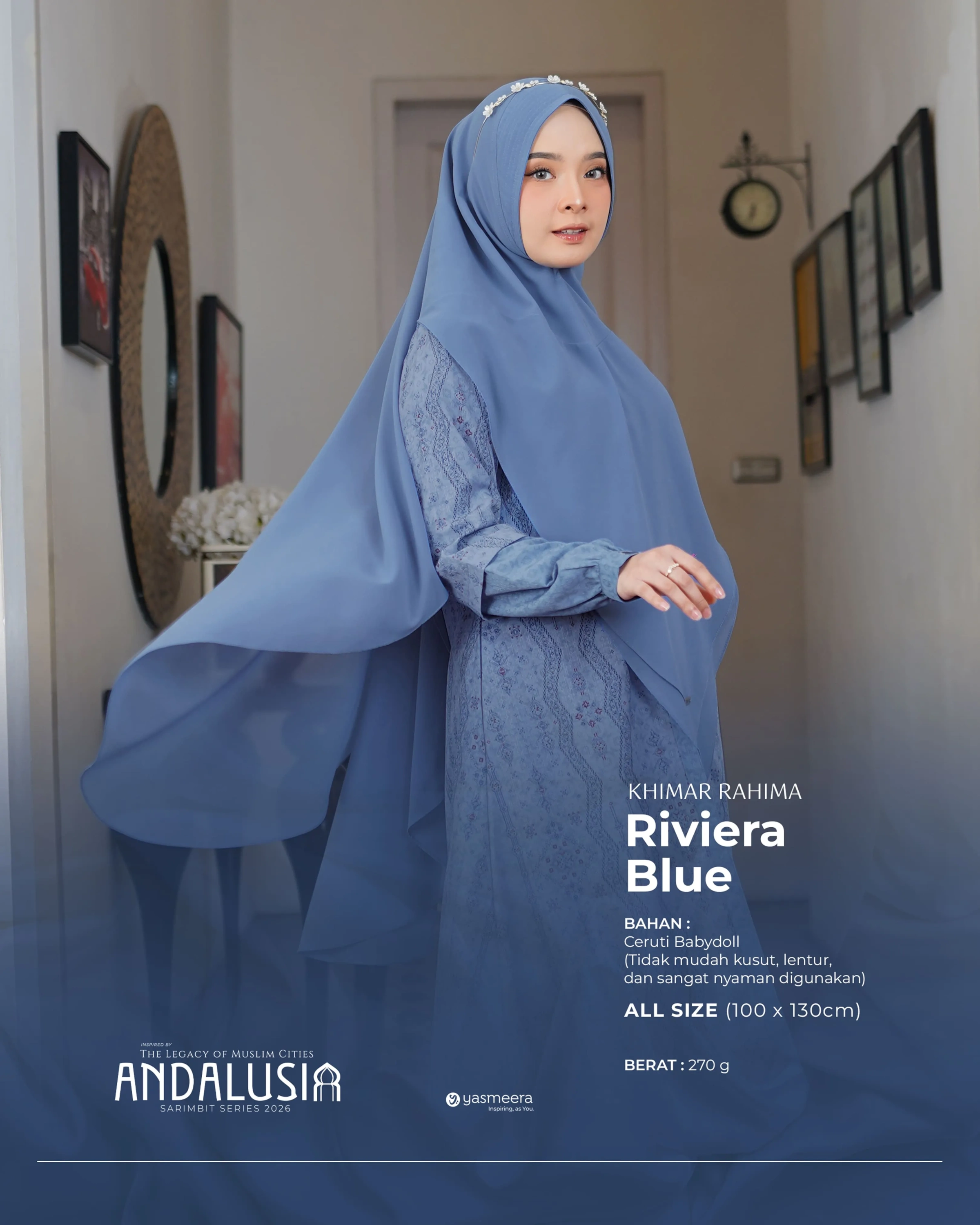 Yasmeera - KHIMAR & PASHMINA SARIMBIT 2026 (ANDALUSIA) thumb 19