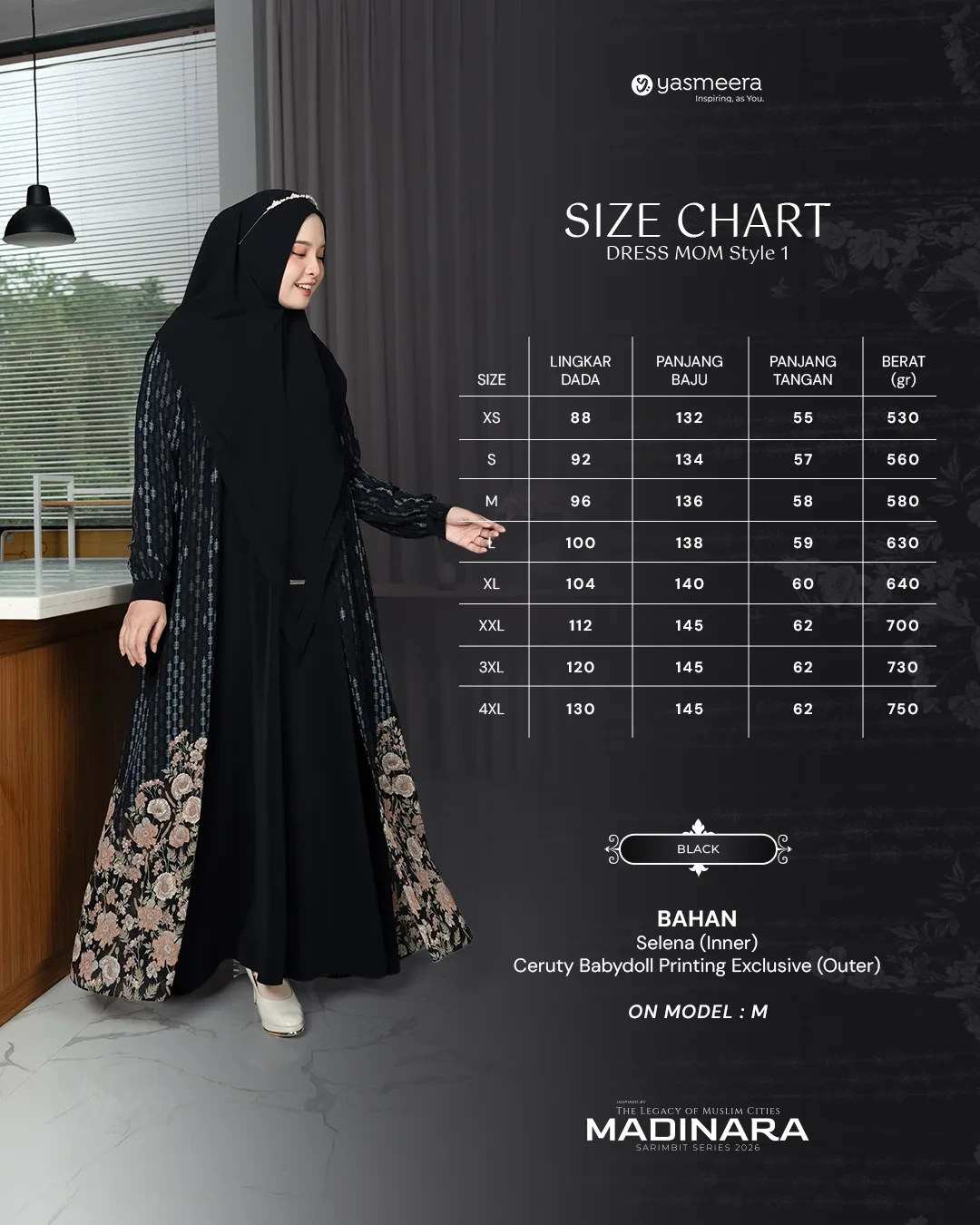 Yasmeera - MADINARA SERIES - BLACK thumb 3