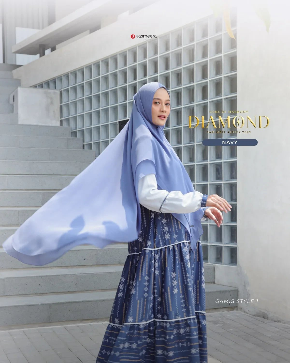 Yasmeera - SARIMBIT 2025 DIAMOND SERIES WARNA NAVY thumb 6