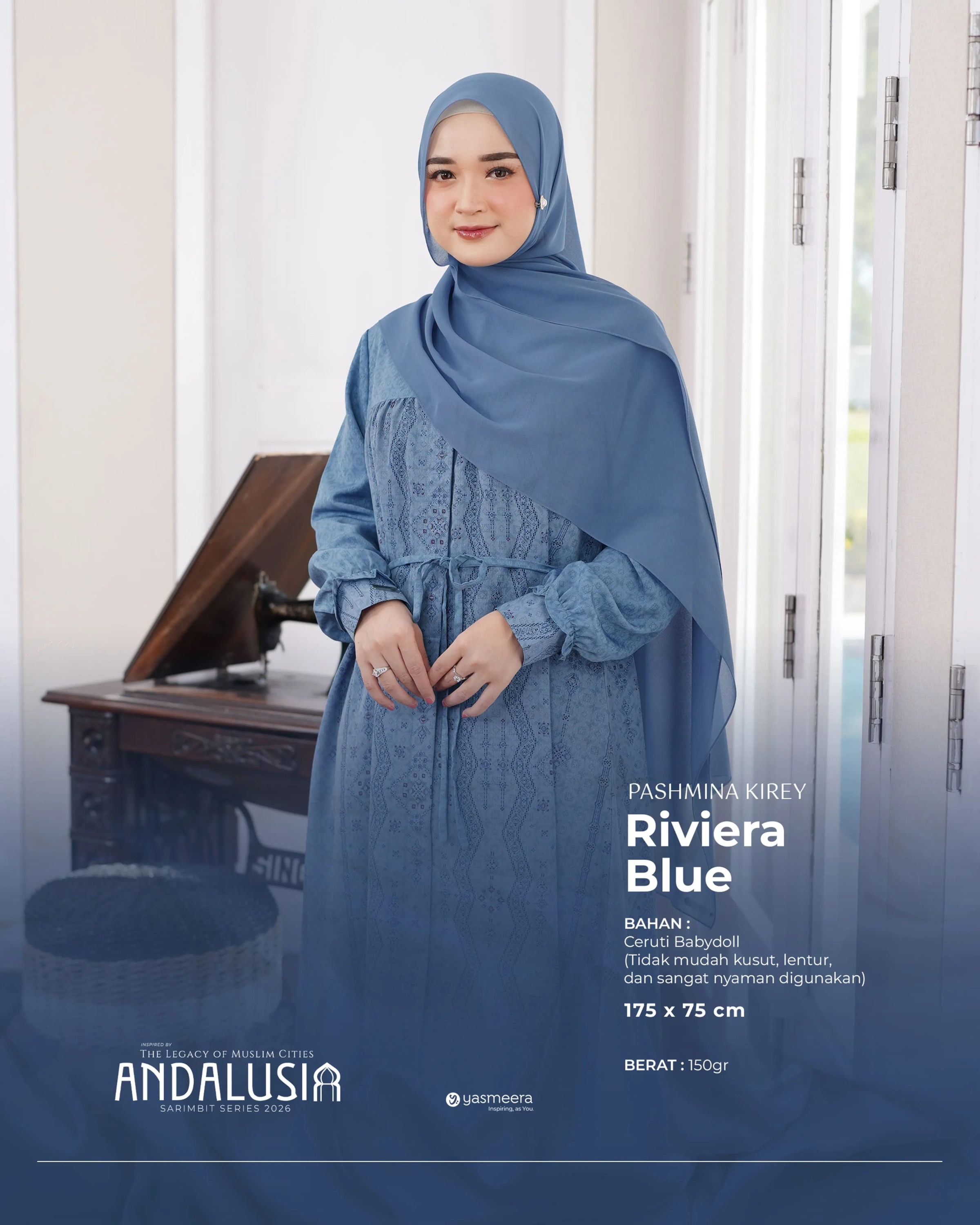 Yasmeera - KHIMAR & PASHMINA SARIMBIT 2026 (ANDALUSIA) thumb 3