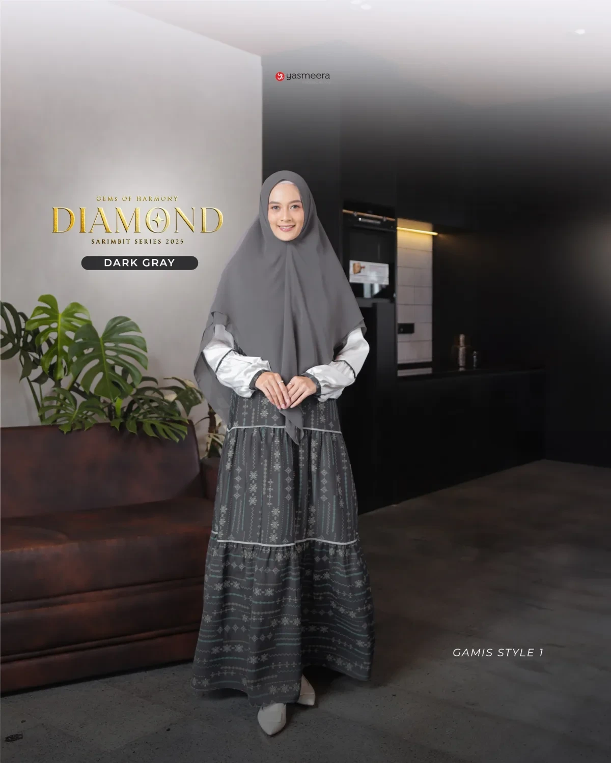 Yasmeera - SARIMBIT 2025 DIAMOND SERIES WARNA DARK GRAY thumb 5