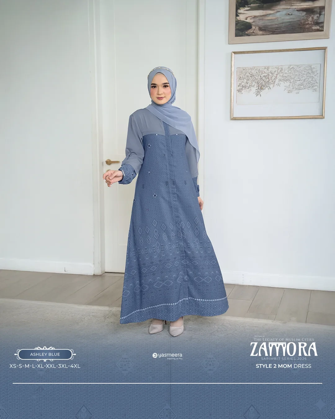 Yasmeera - GAMIS ZAMORA STYLE 2 DEWASA GRADE B thumb 3