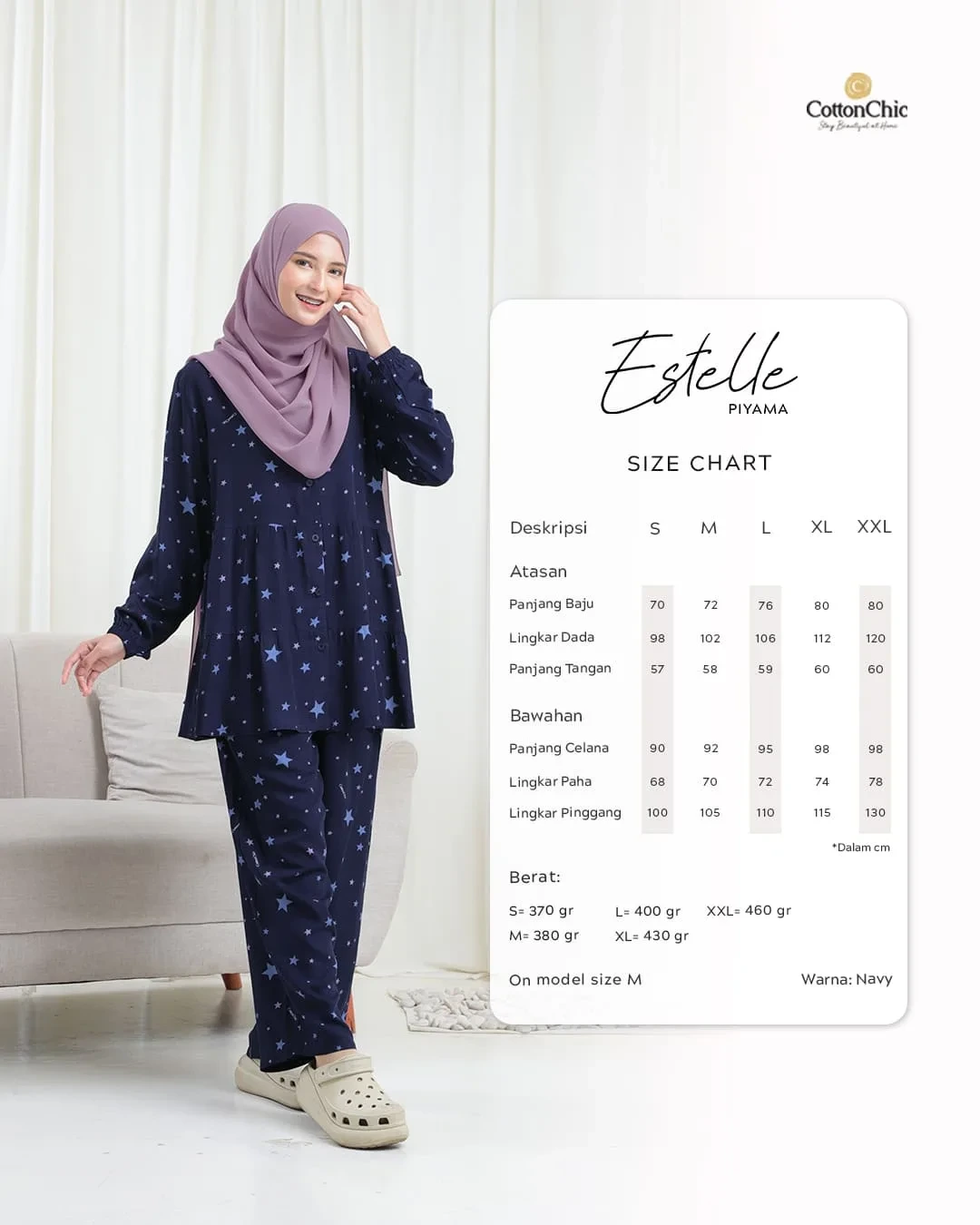 Yasmeera - PAJAMAS ESTELLE DEWASA thumb 5