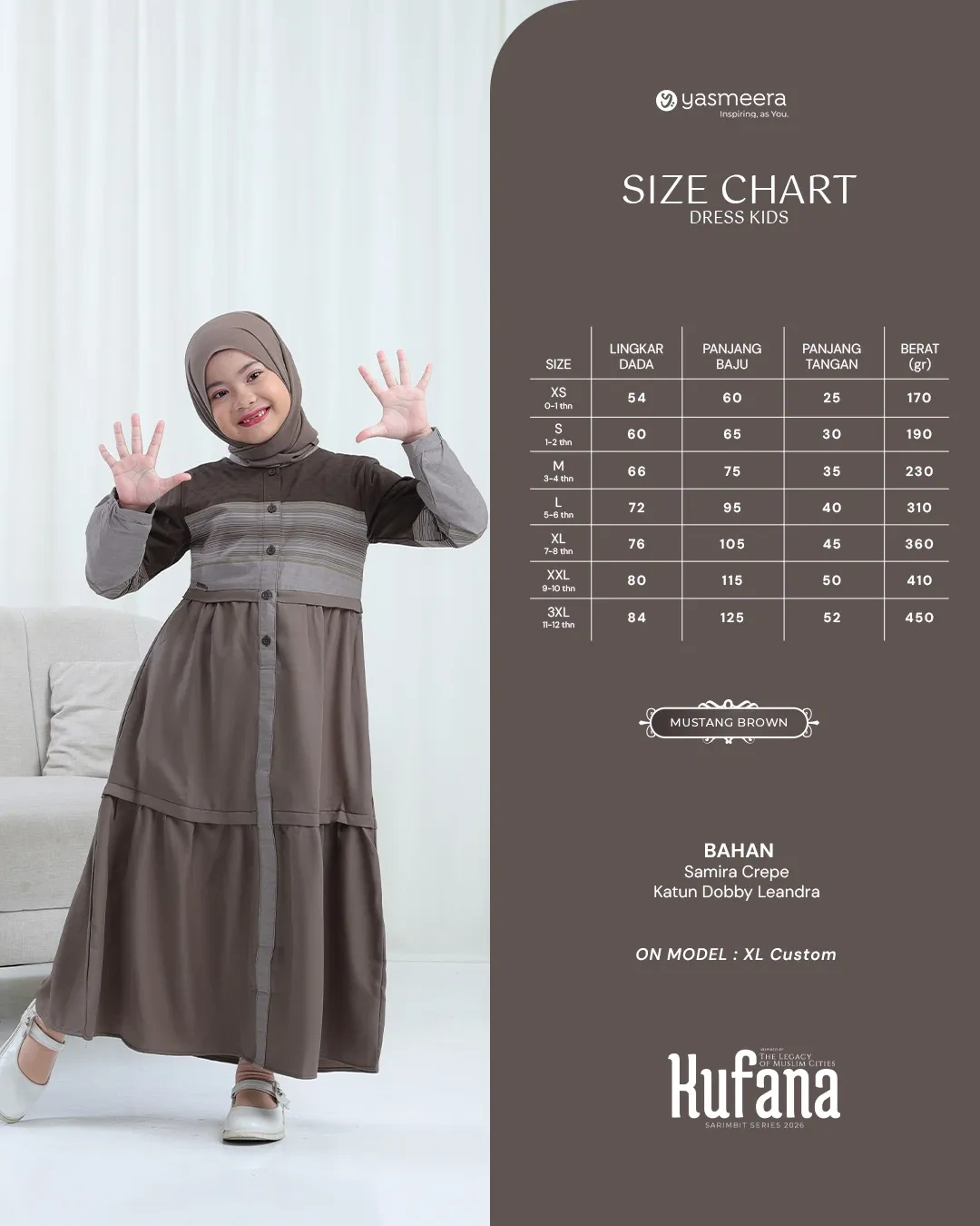 Yasmeera - KUFANA SERIES - MUSTANG BROWN thumb 4