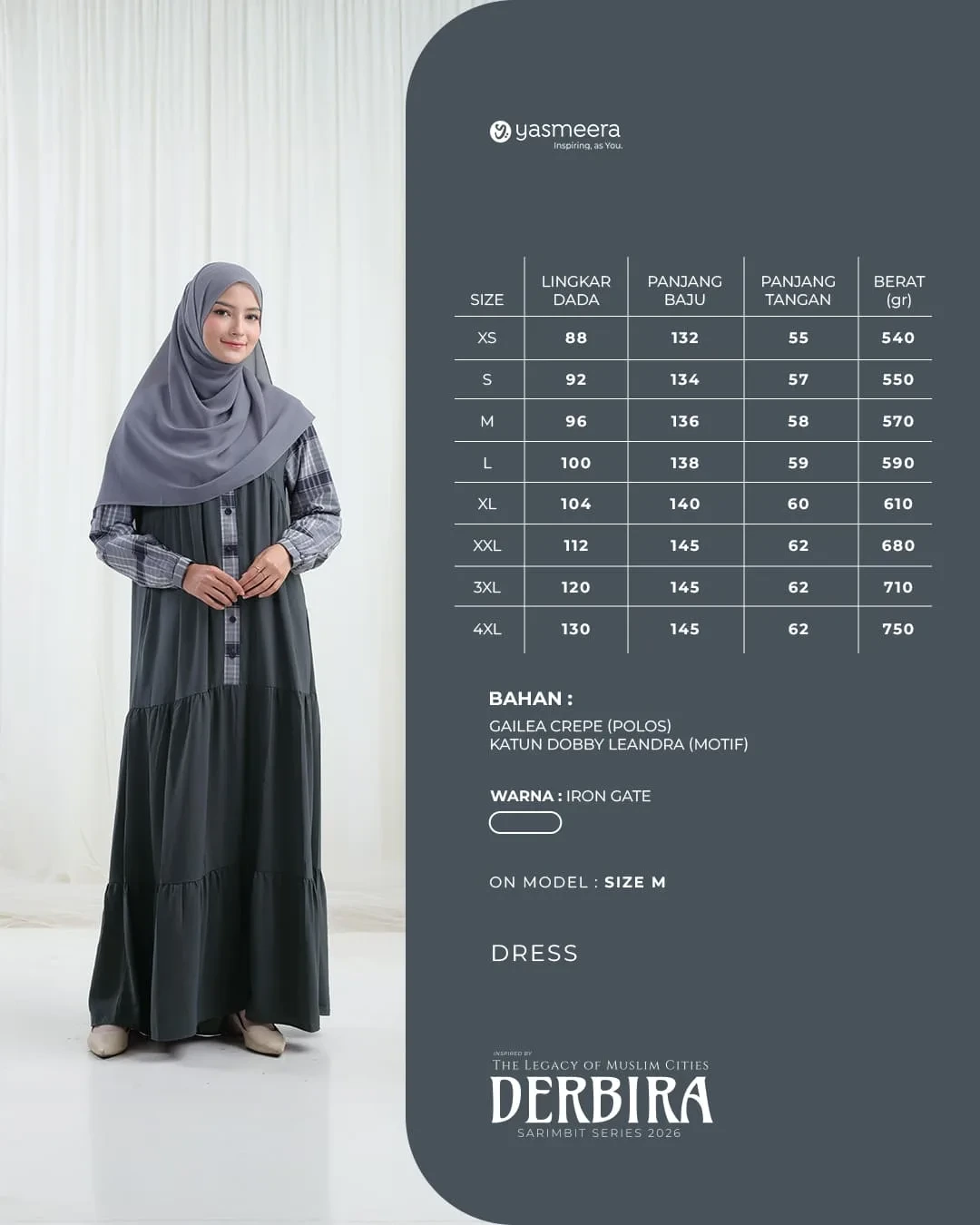 Yasmeera - DERBIRA SERIES - IRON GATE thumb 2