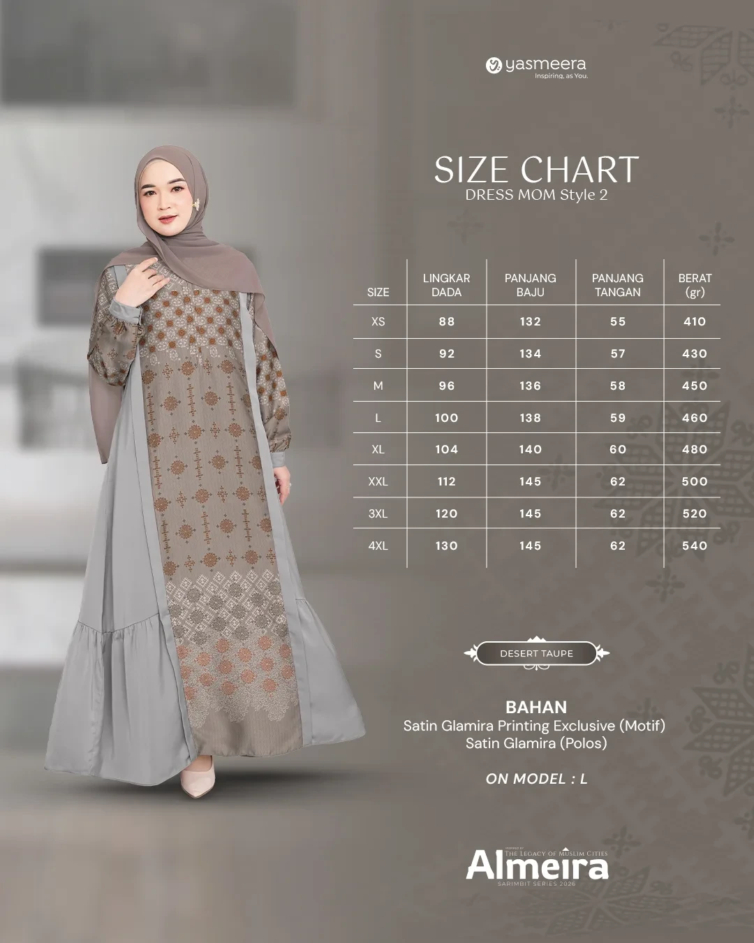 Yasmeera - ALMEIRA SERIES - DESERT TAUPE thumb 56
