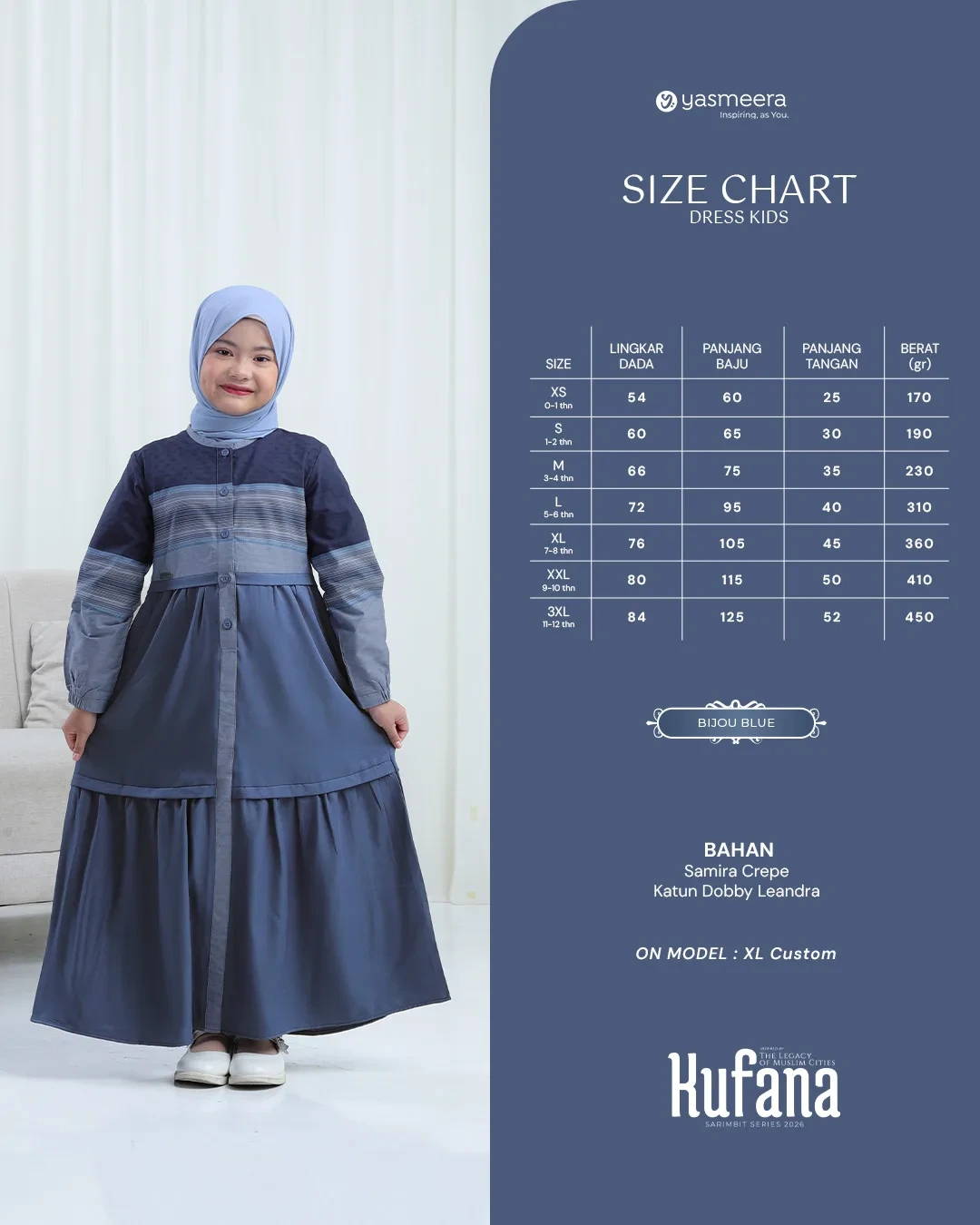 Yasmeera - KUFANA SERIES - BIJOU BLUE