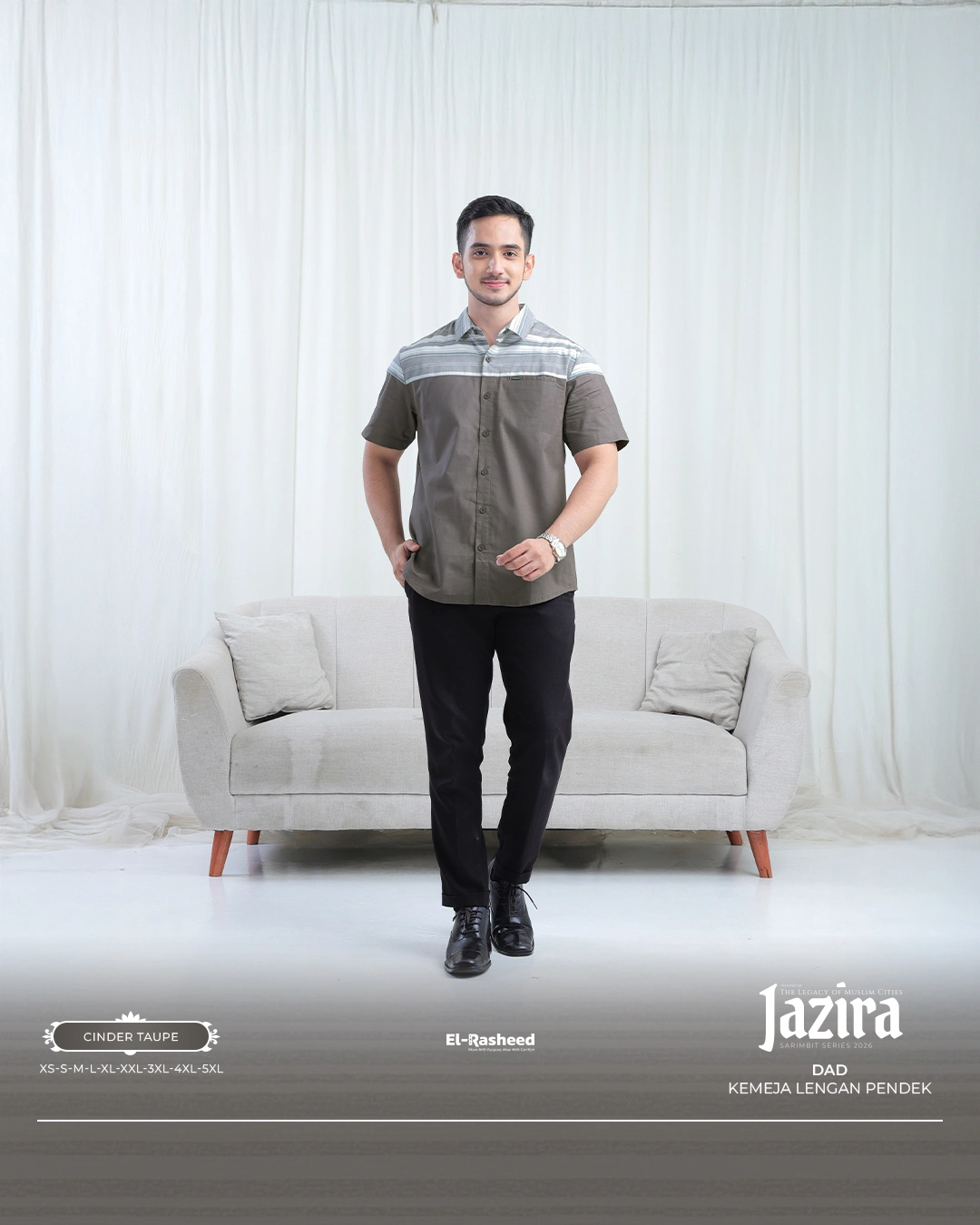KEMEJA JAZIRA LENGAN PENDEK DEWASA GRADE B
