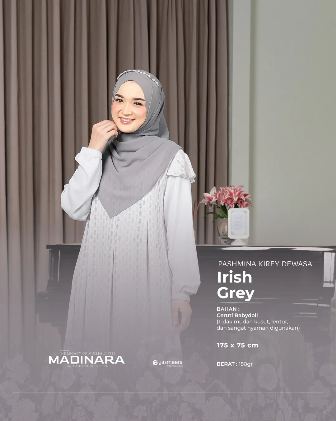 Yasmeera - KHIMAR & PASHMINA SARIMBIT 2026 VOL 4 (MADINARA) thumb 1