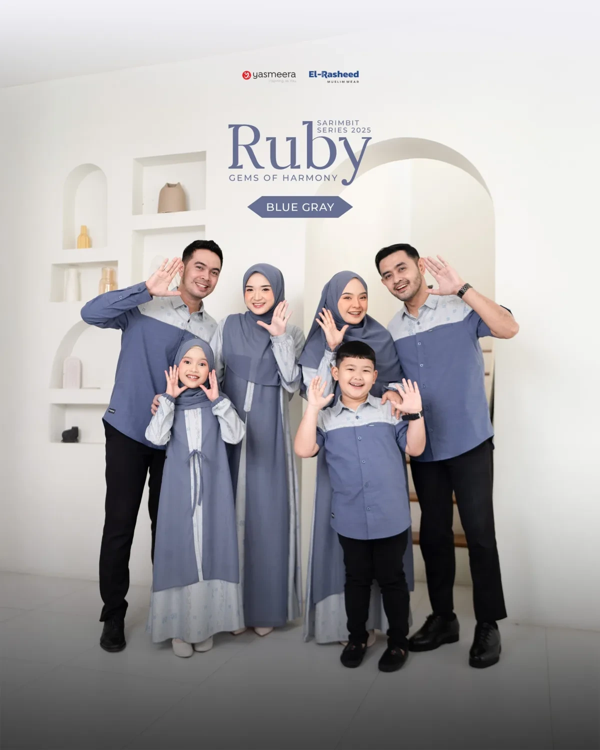 Yasmeera - SARIMBIT 2025 RUBY SERIES WARNA BLUE GRAY thumb 7