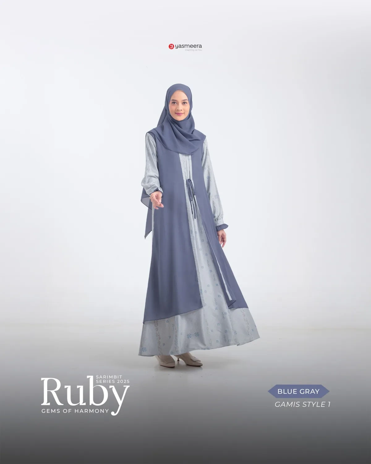 Yasmeera - SARIMBIT 2025 RUBY SERIES WARNA BLUE GRAY thumb 5