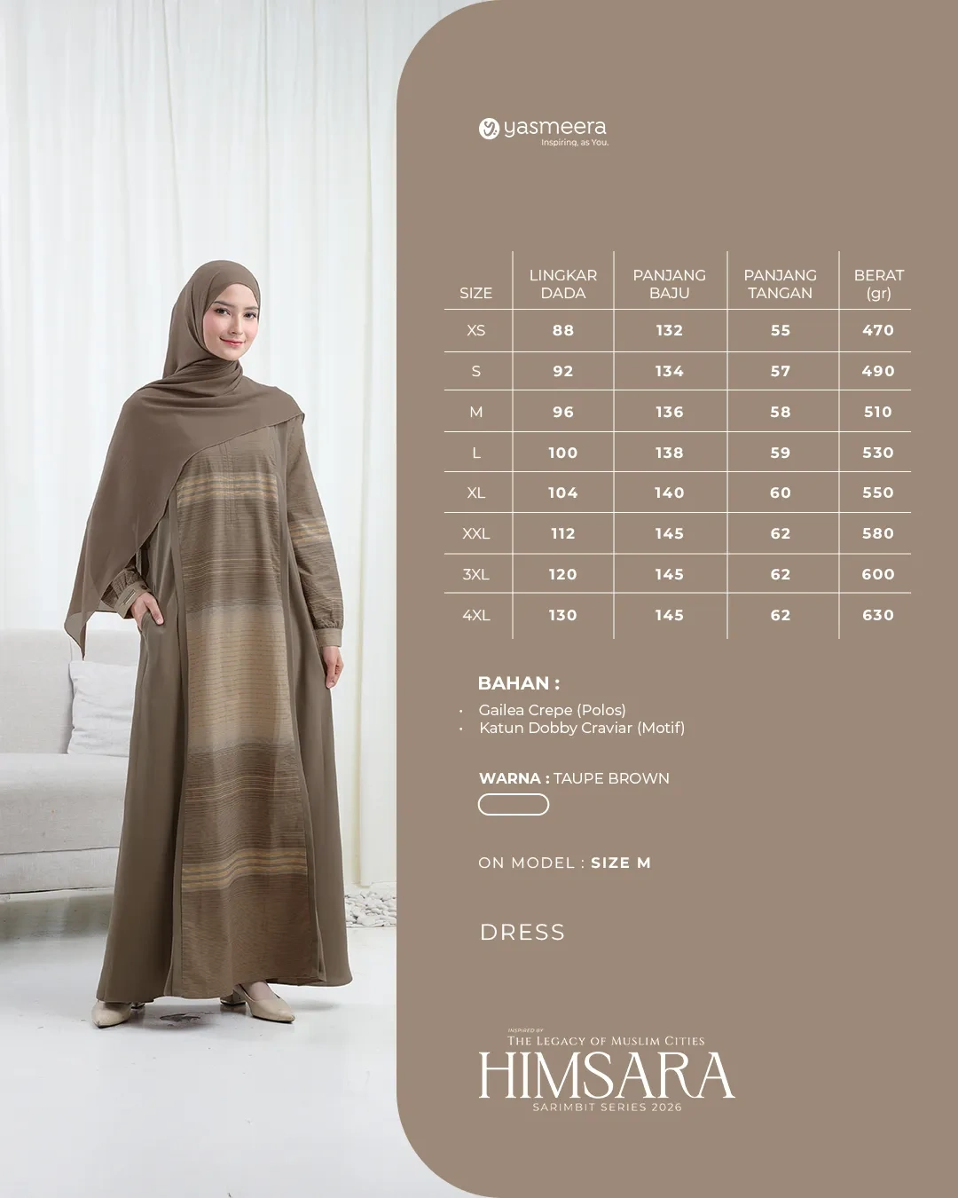 Yasmeera - HIMSARA SERIES - TAUPE BROWN thumb 30