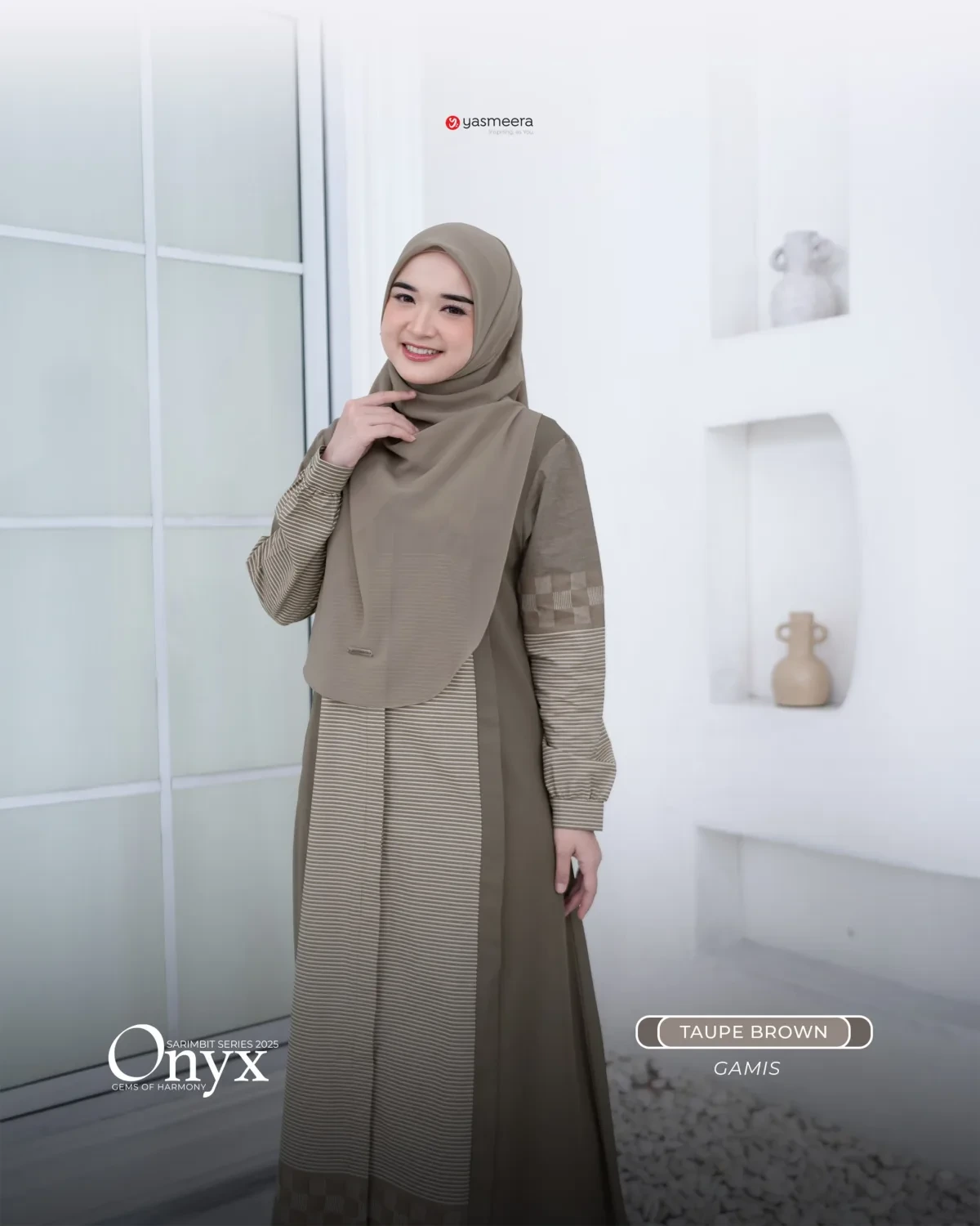 Yasmeera - SARIMBIT 2025 ONYX SERIES WARNA TAUPE BROWN thumb 5