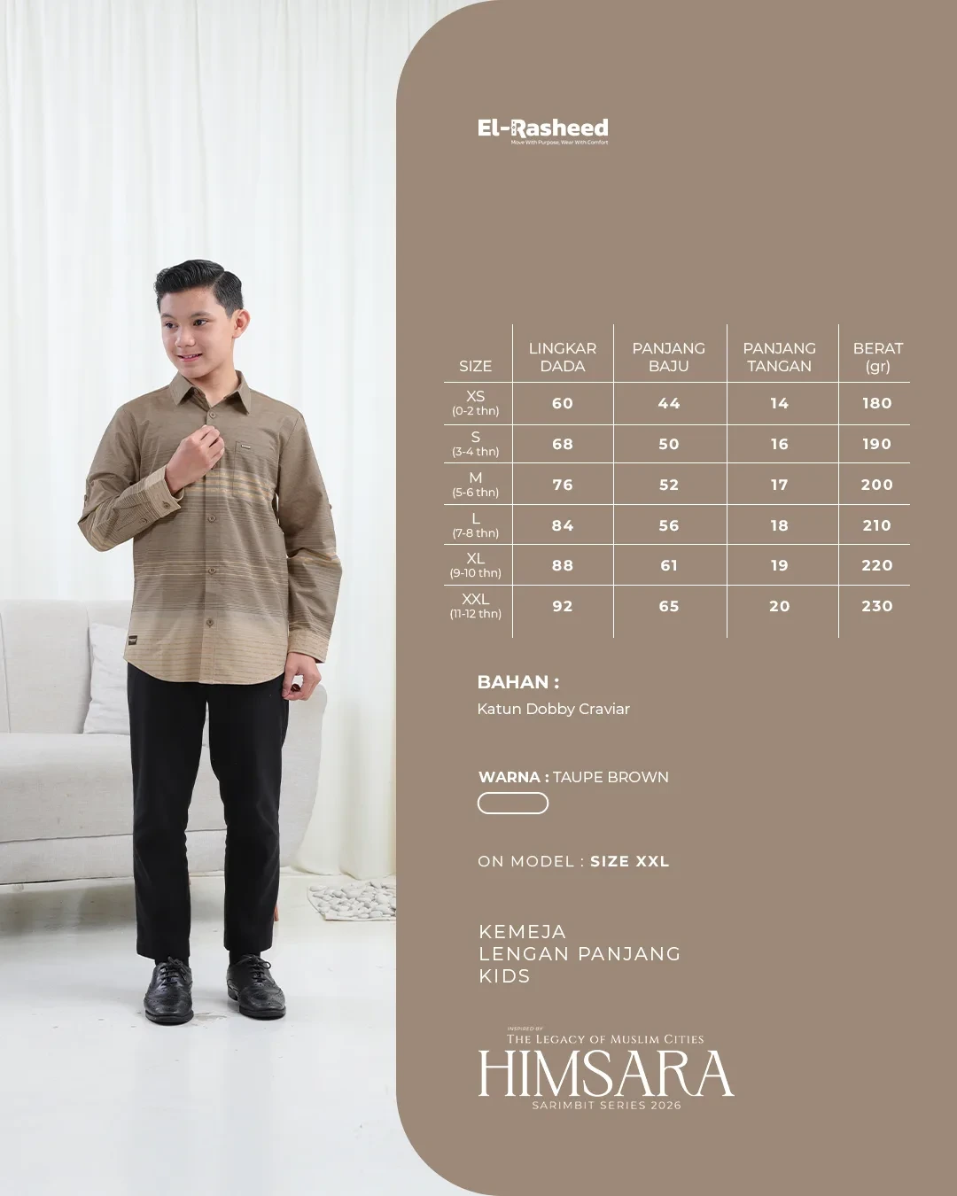 Yasmeera - HIMSARA SERIES - TAUPE BROWN