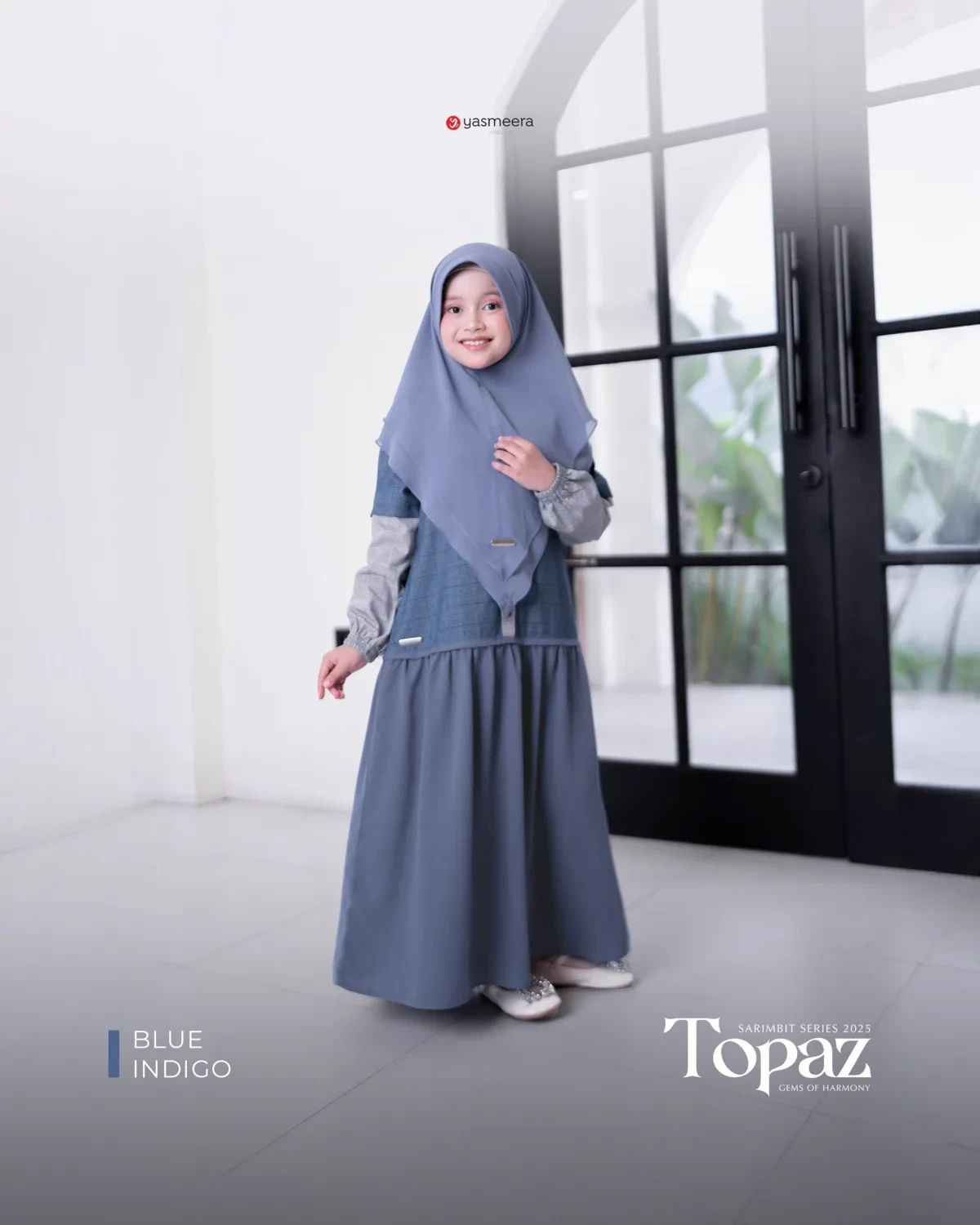 Yasmeera - SARIMBIT 2025 TOPAZ SERIES WARNA BLUE INDIGO thumb 4