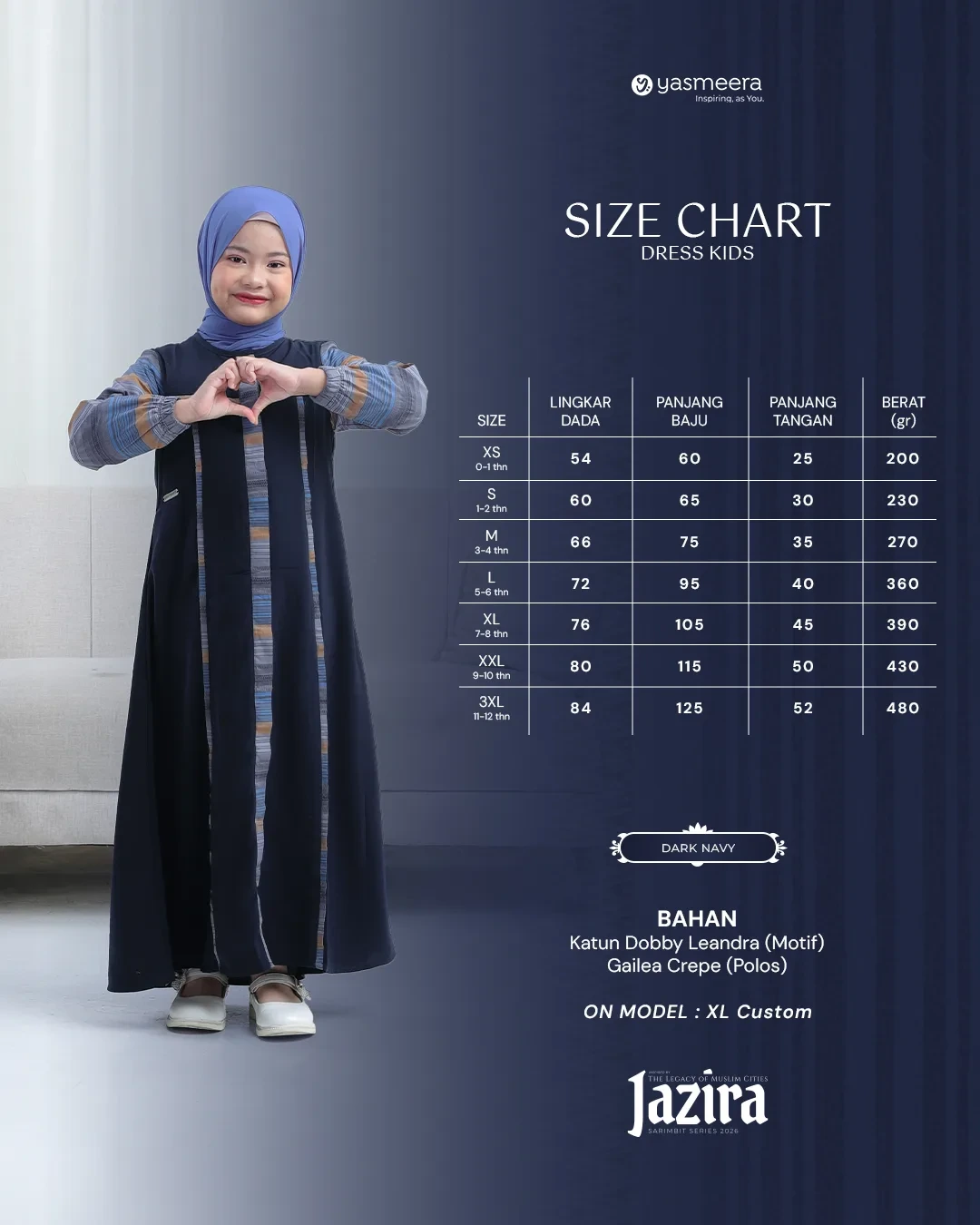 Yasmeera - JAZIRA SERIES - DARK NAVY