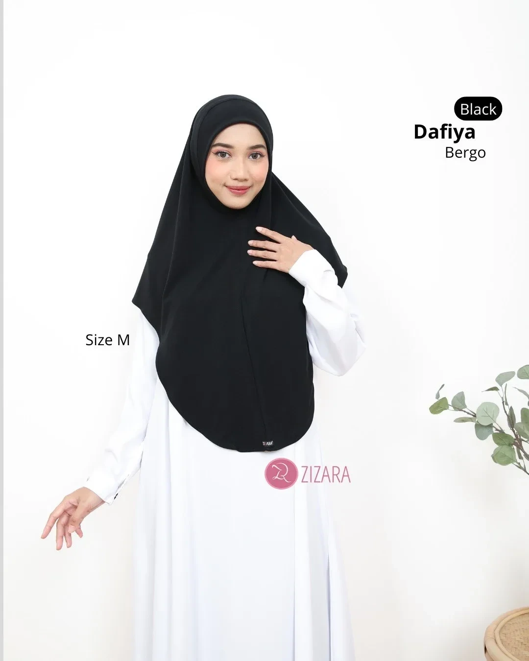 Zizara - Bergo Dafiya Black thumb 2