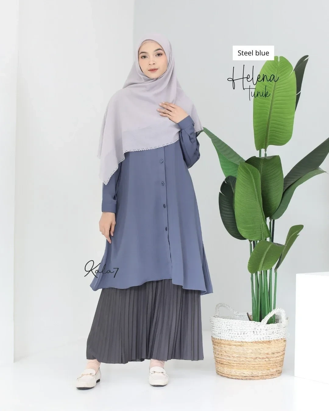 Zizara - Tunik Helena E Steel Blue thumb 2