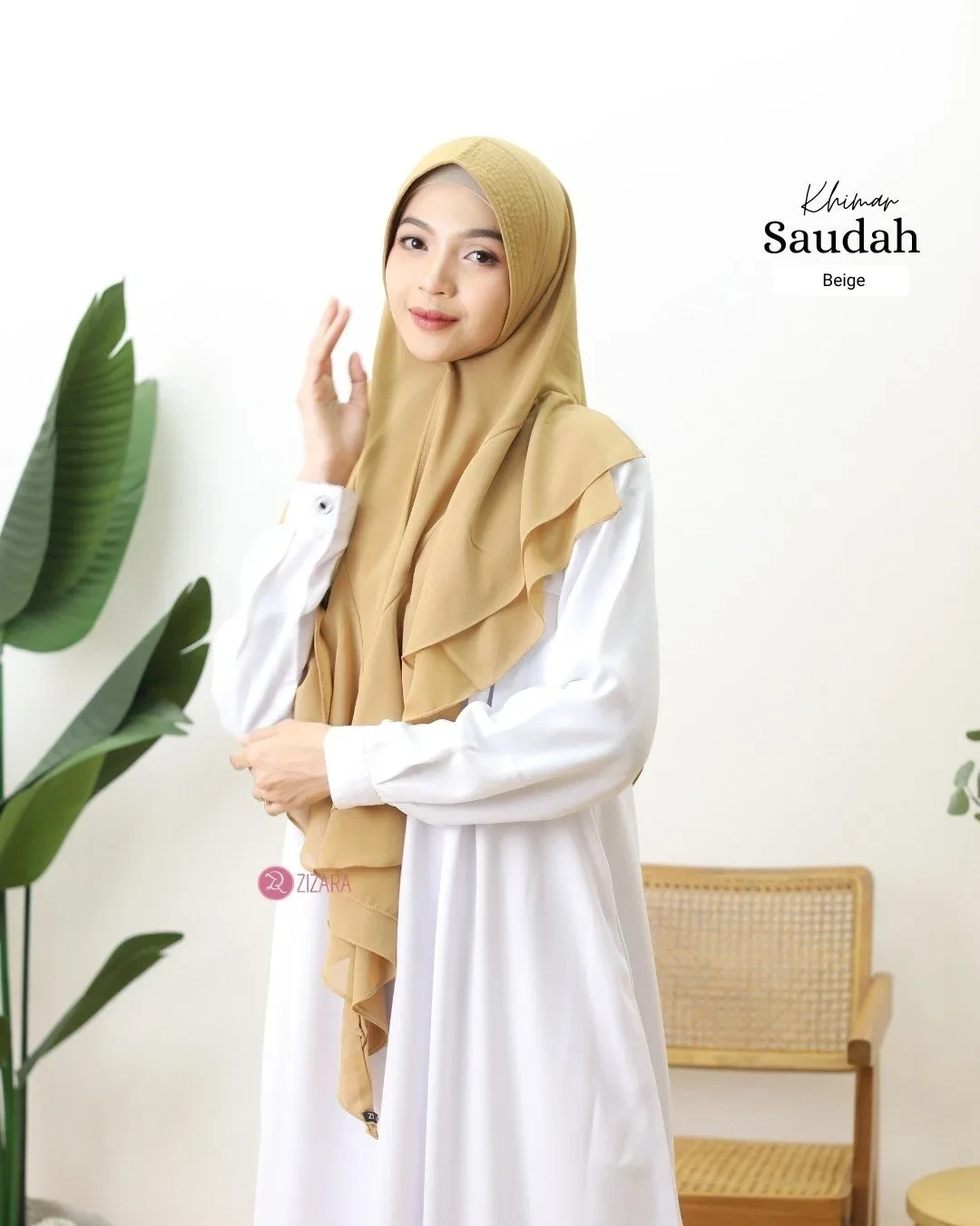 Zizara - Khimar Saudah Beige thumb 2