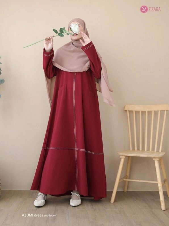 Dress Azumi Maroon