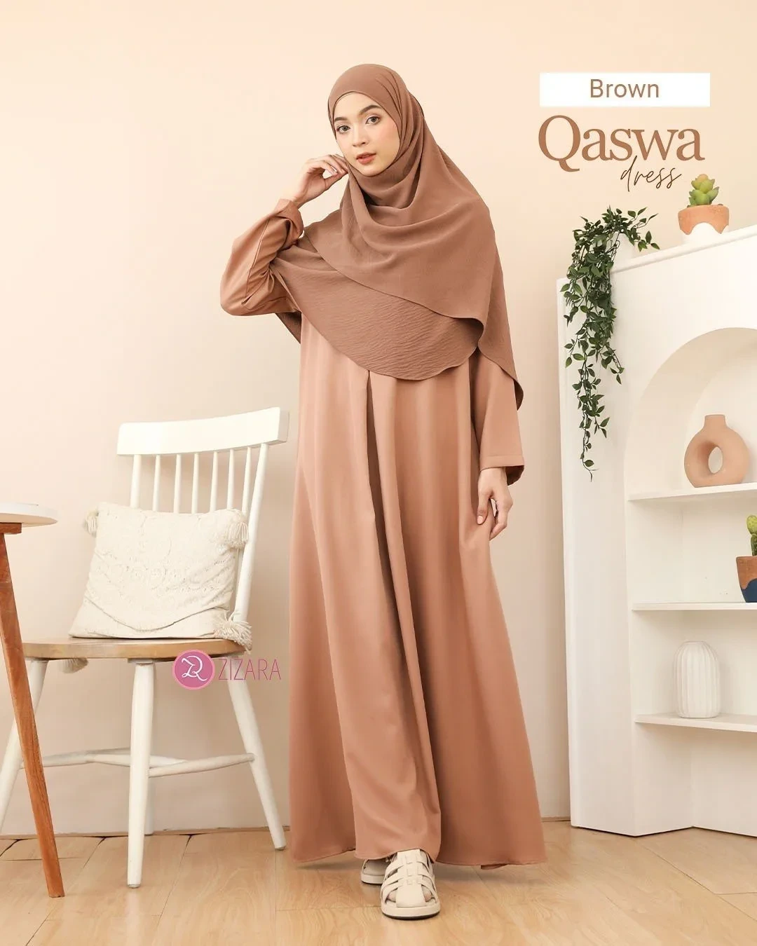 Zizara - Dress Qaswa B Brown thumb 2