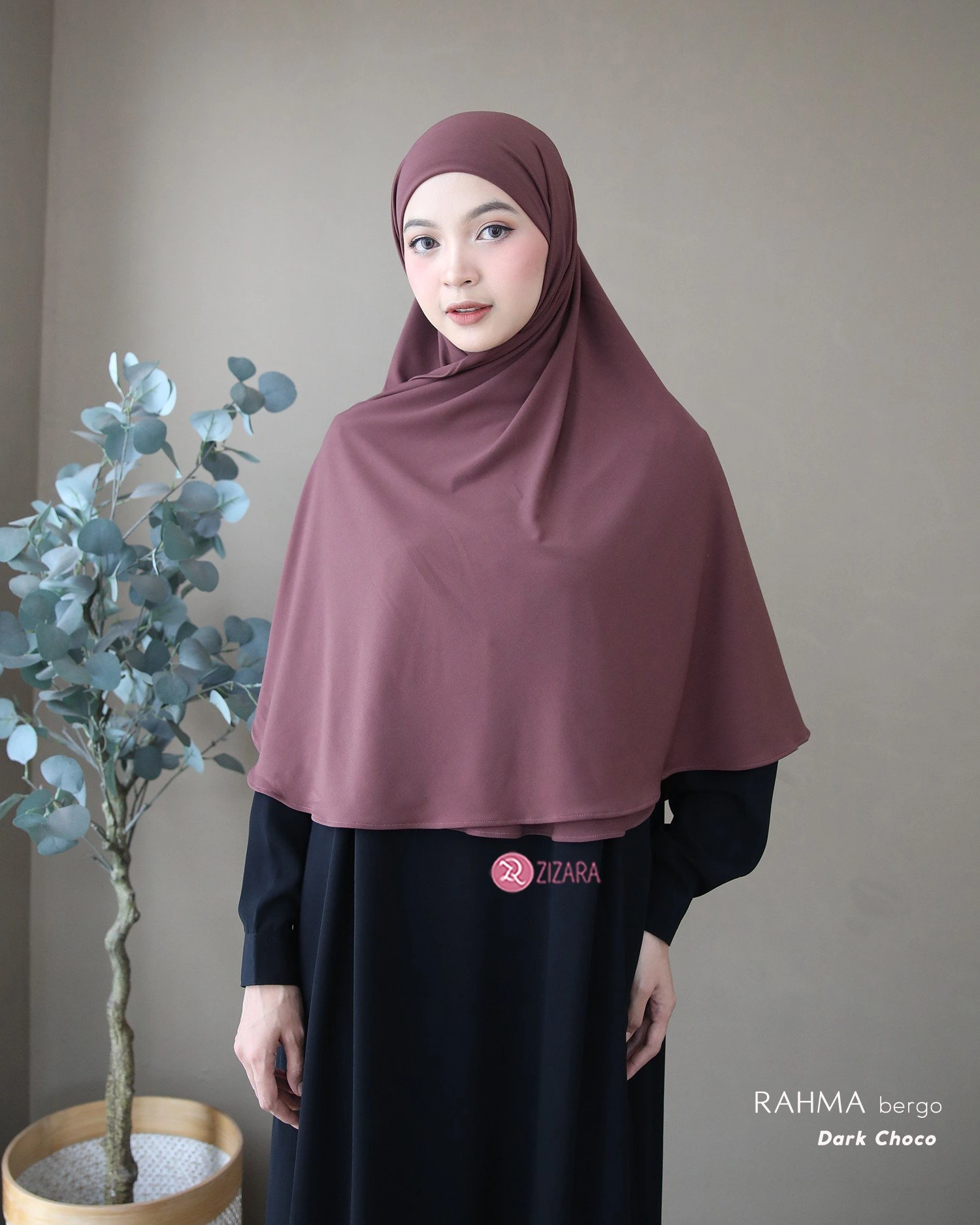 Zizara - Bergo Rahma  Dark Choco thumb 2