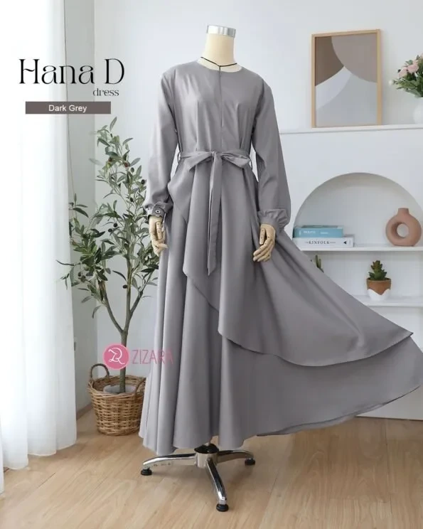 Zizara - Dress Hana Dark Grey
