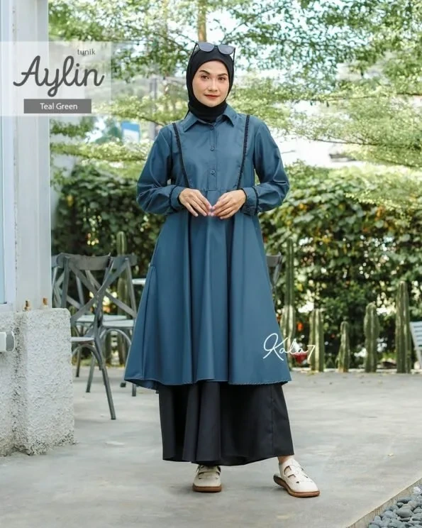 Zizara - Tunik Aylin Teal Green