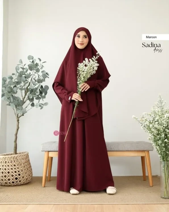 Zizara - Dress Sadina Maroon