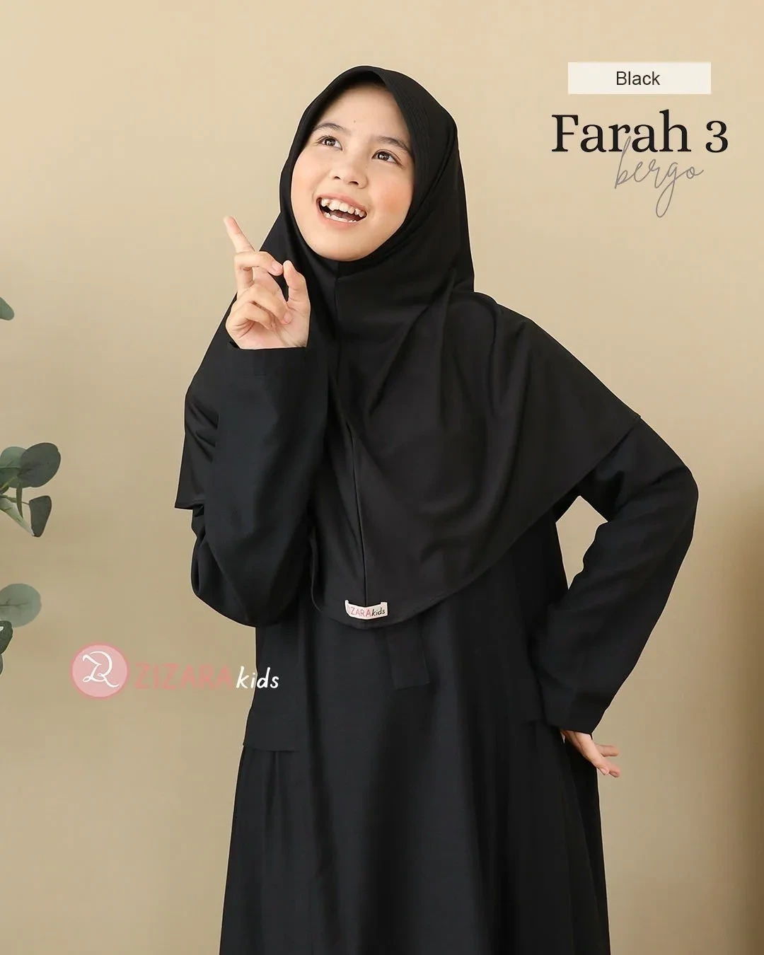Zizara - Bergo Kids Farah3 Black thumb 2
