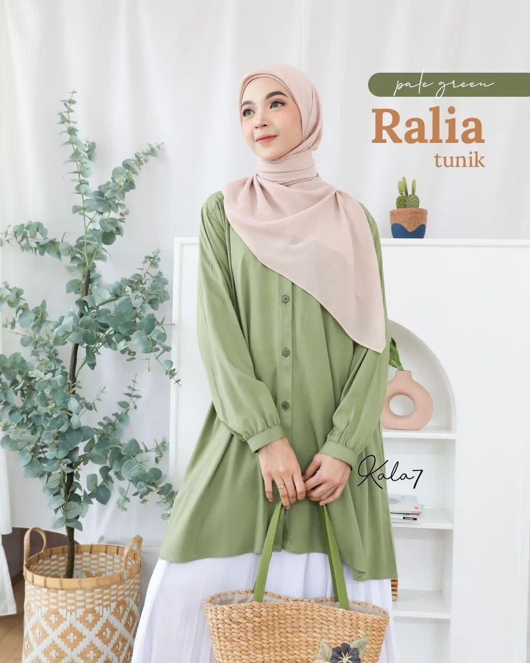 Zizara - Tunik Ralia Pale Green thumb 2