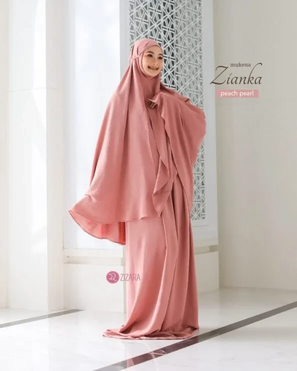 Zizara - Mukena Zianka Peach Pearl