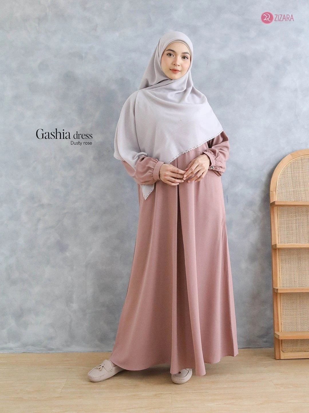 Zizara - Dress Gashia Dusty Rose thumb 2