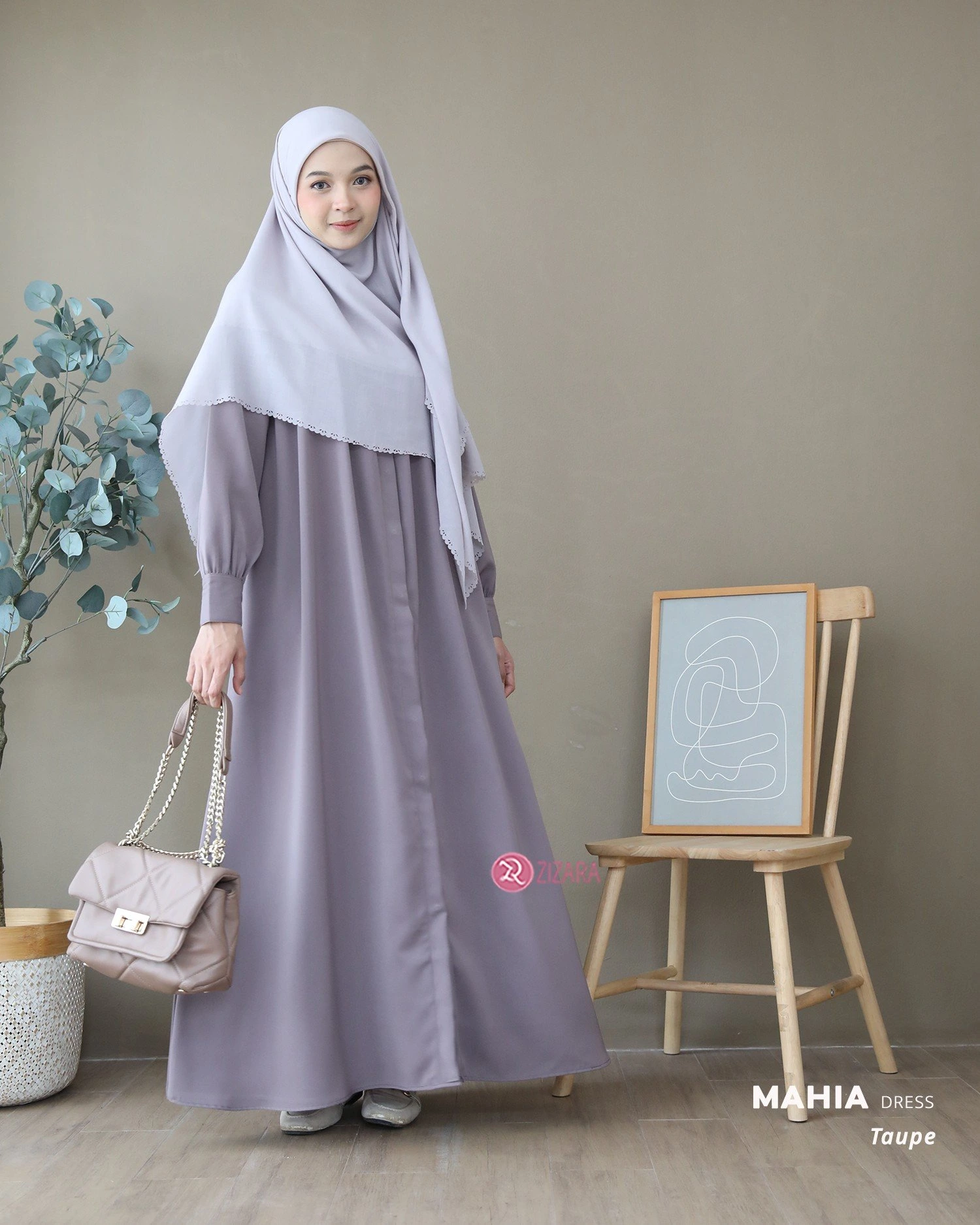 Zizara - Dress Mahia Taupe thumb 2
