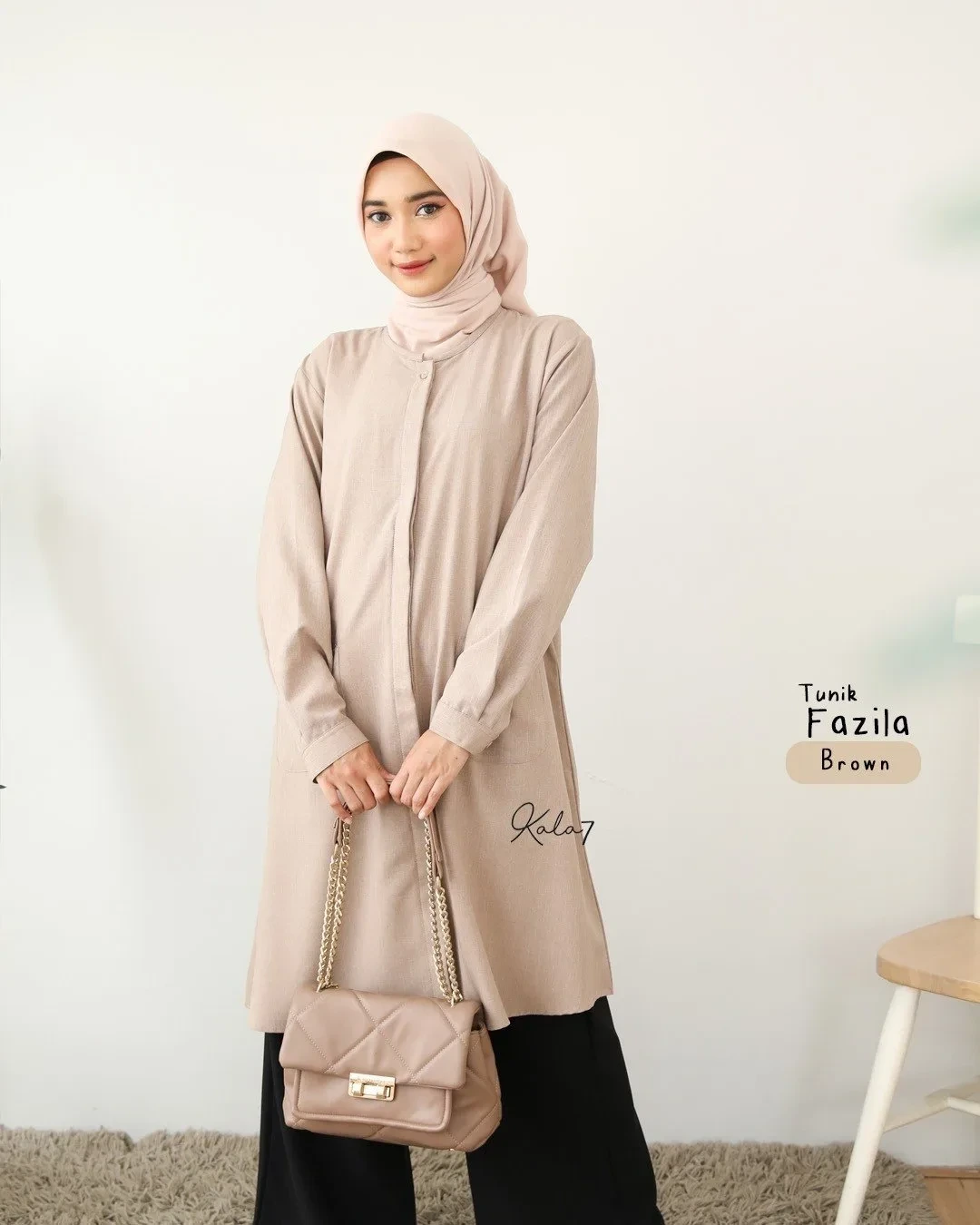 Zizara - Tunik Fazila Brown thumb 2