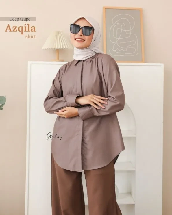 Zizara - Azqila Shirt Deep Taupe