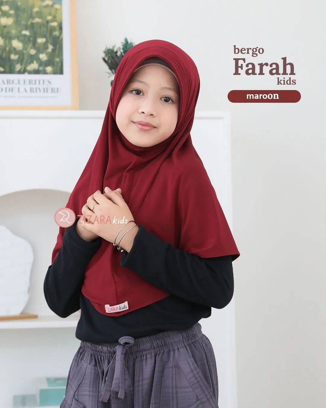 Zizara - Bergo Farah Maroon thumb 2