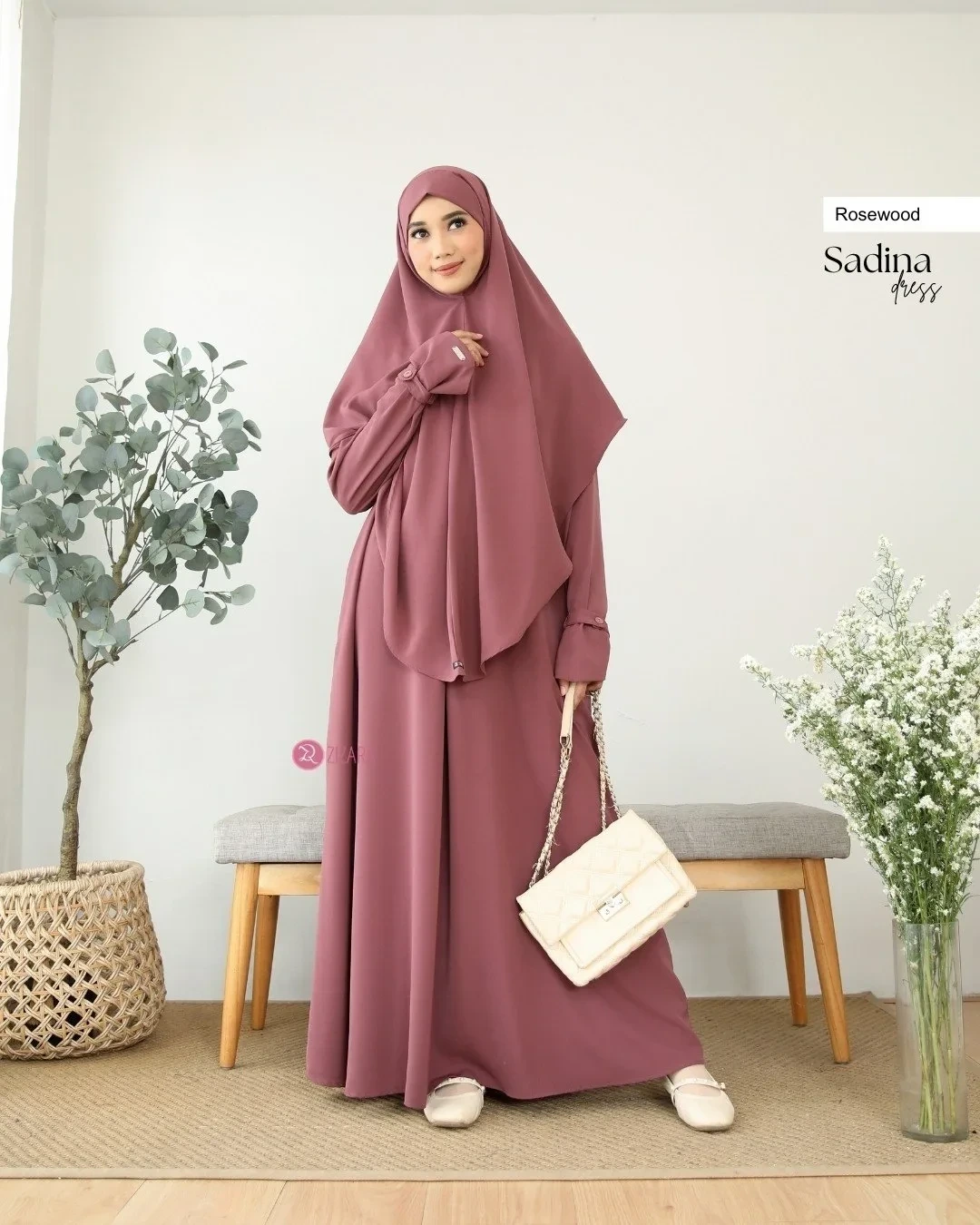 Zizara - Dress Sadina Rosewood thumb 2