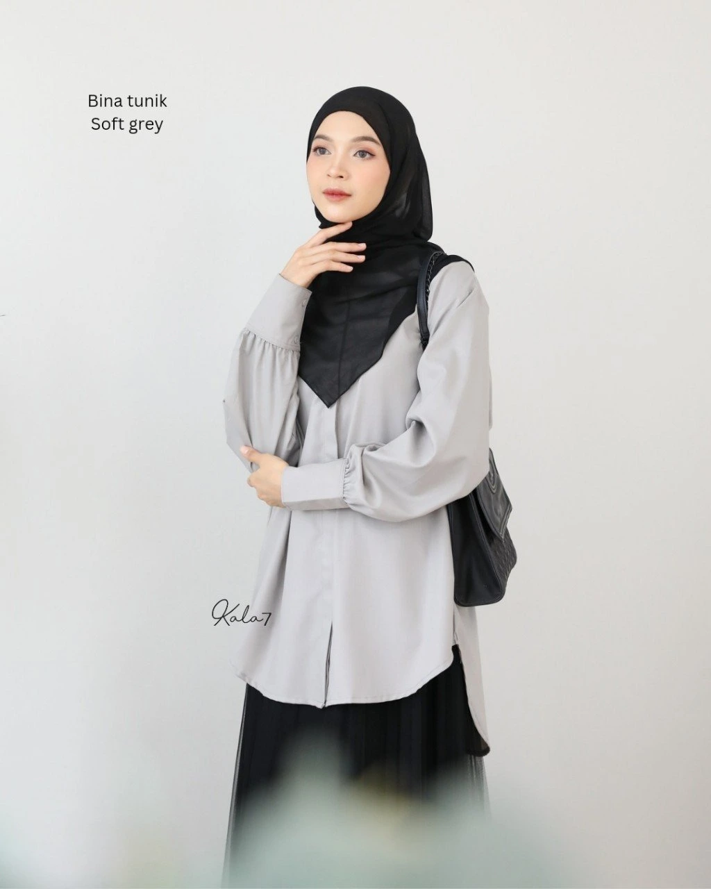 Zizara - Tunik Bina Soft Grey thumb 2